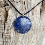 Pendentif lapis lazuli, bélière argent 925