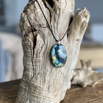 Pendentif labradorite bélière argent 925