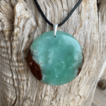 Pendentif Chrysoprase, bélière argent 925