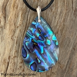Pendentif Abalone, bélière argent 925