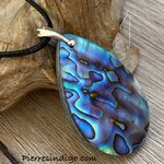 Pendentif Abalone, bélière argent 925
