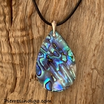 Pendentif Abalone, bélière argent 925