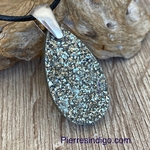 Pendentif Pyrite, bélière argent 925