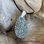 Pendentif Pyrite, bélière argent 925