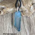 Pendenti2f Quartz Aqua Aura, bélière argent 925
