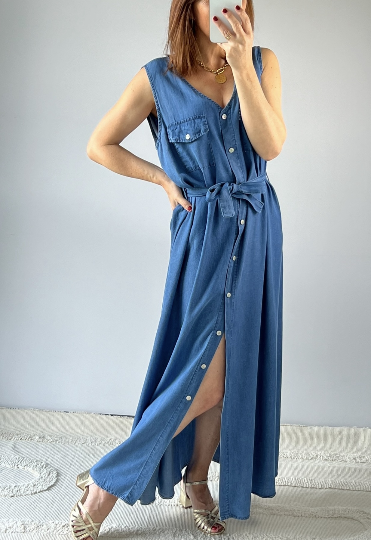 la robe solea bleu jean -2