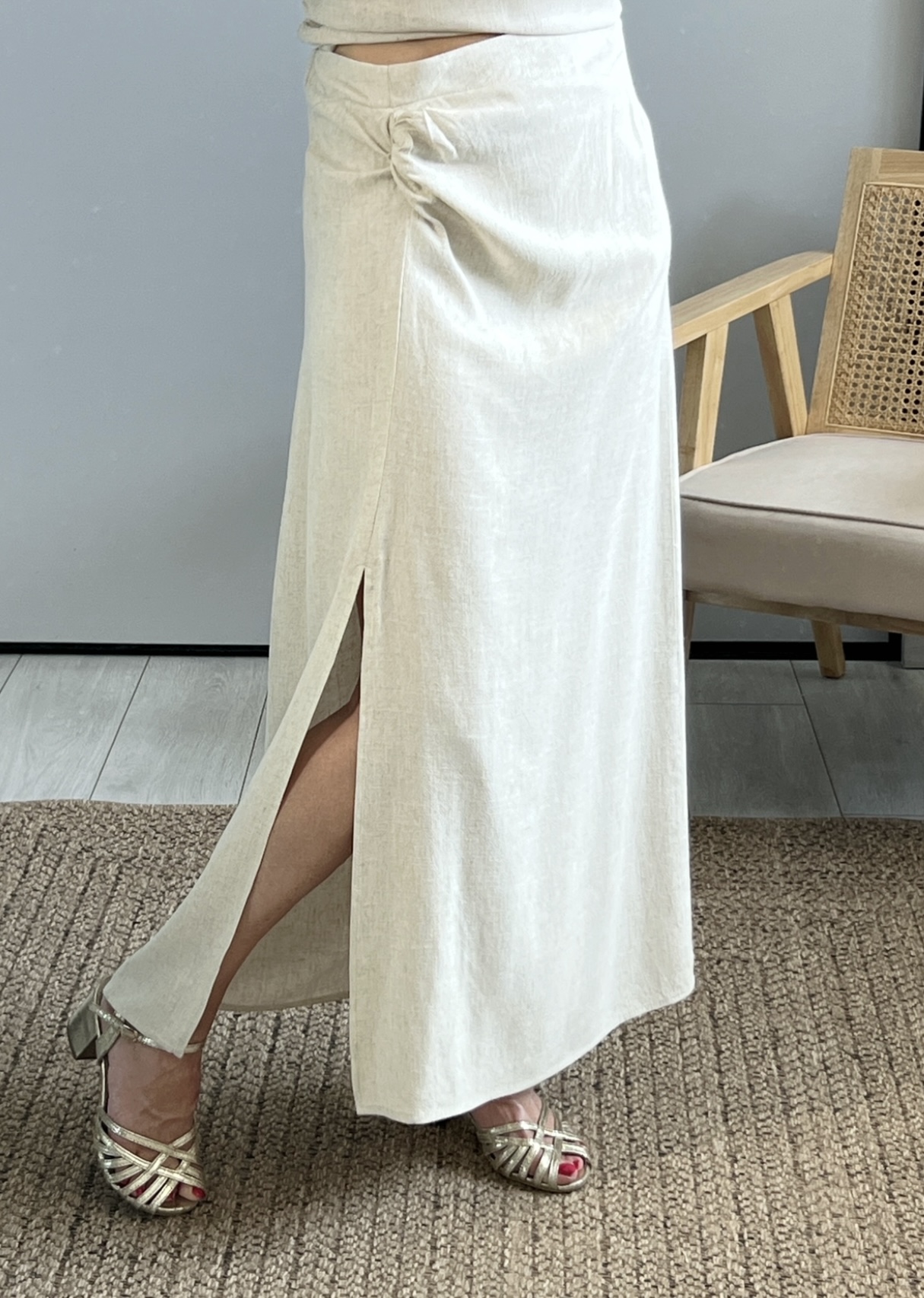 la jupe giulia beige -4