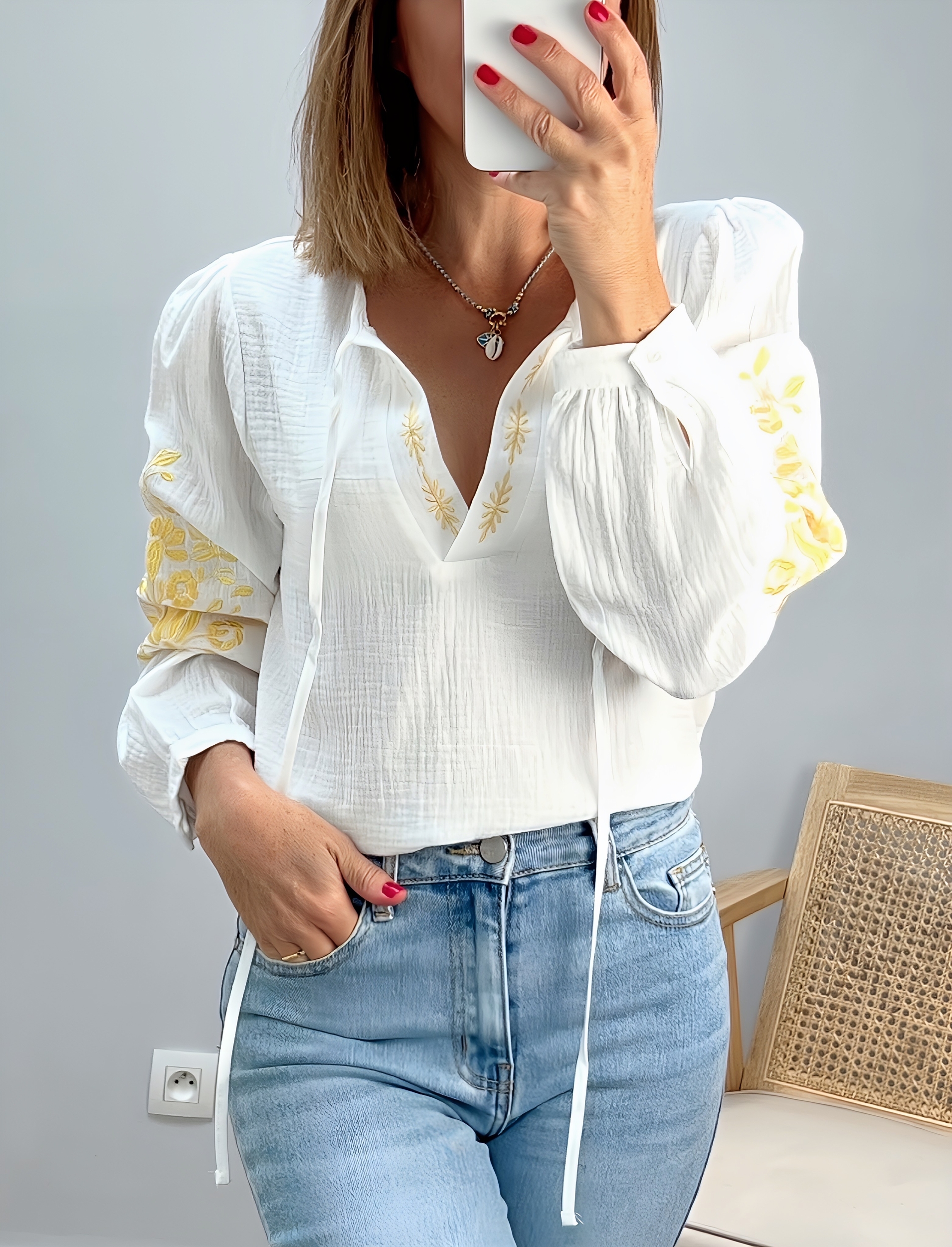 la blouse aya jaune -3