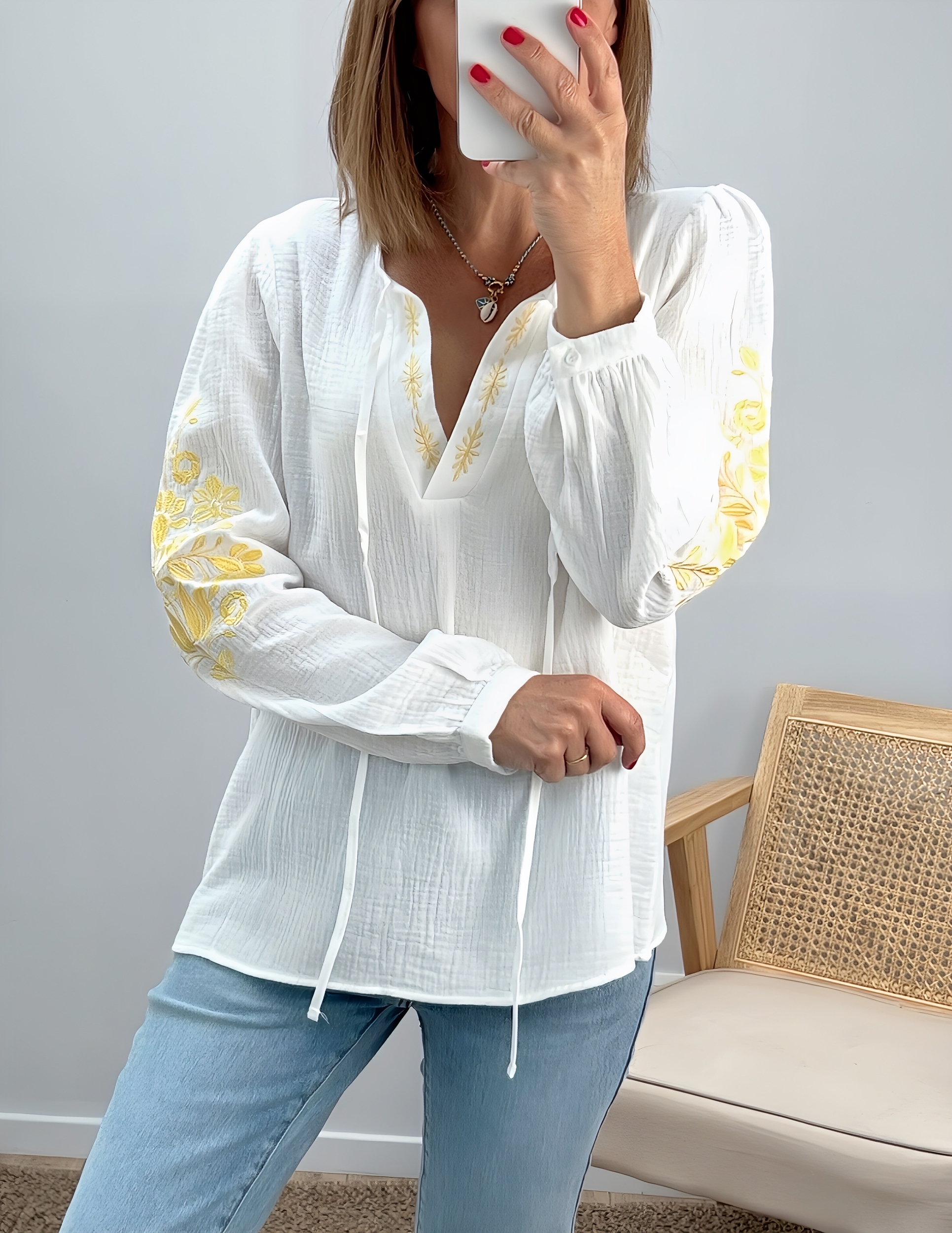 la blouse aya jaune -6