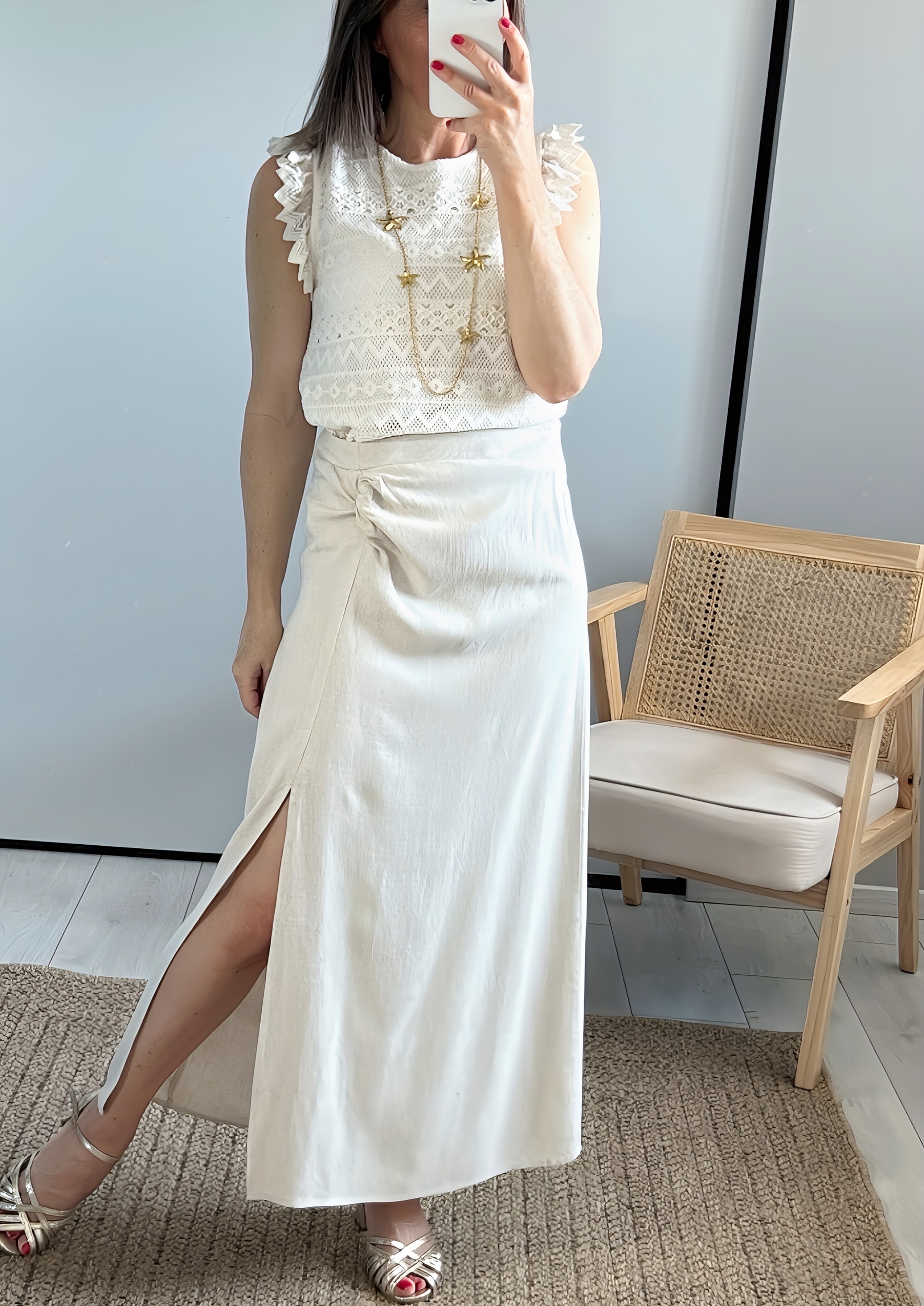 la jupe giulia beige -5