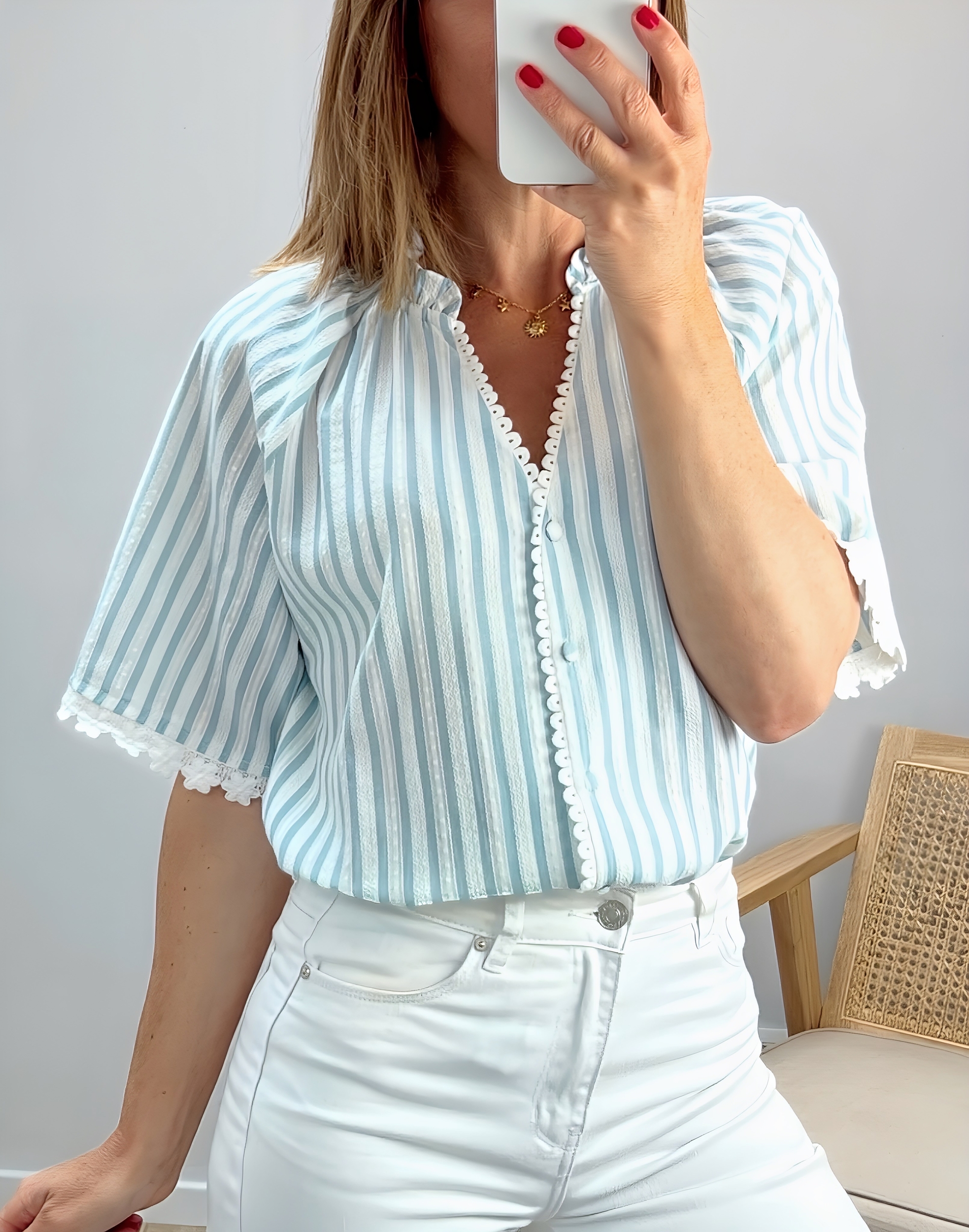 la blouse gladys celadon -1