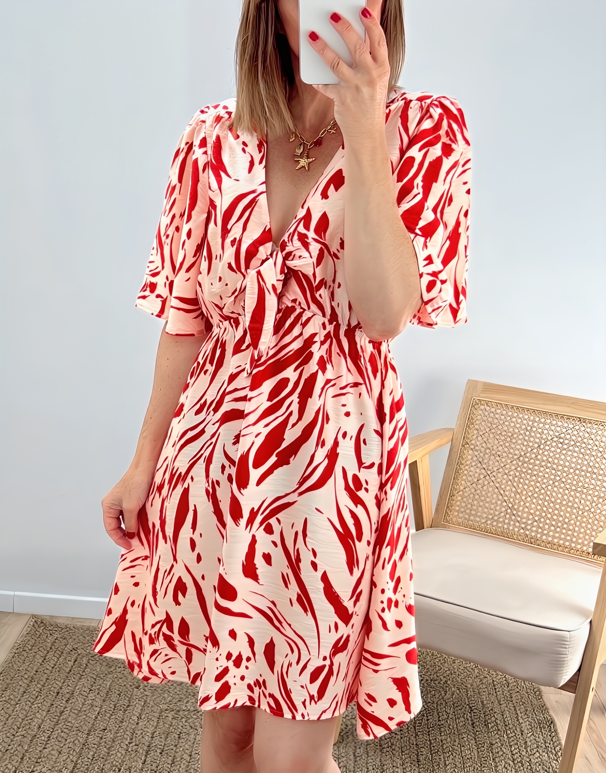 la robe jasmine rouge -2