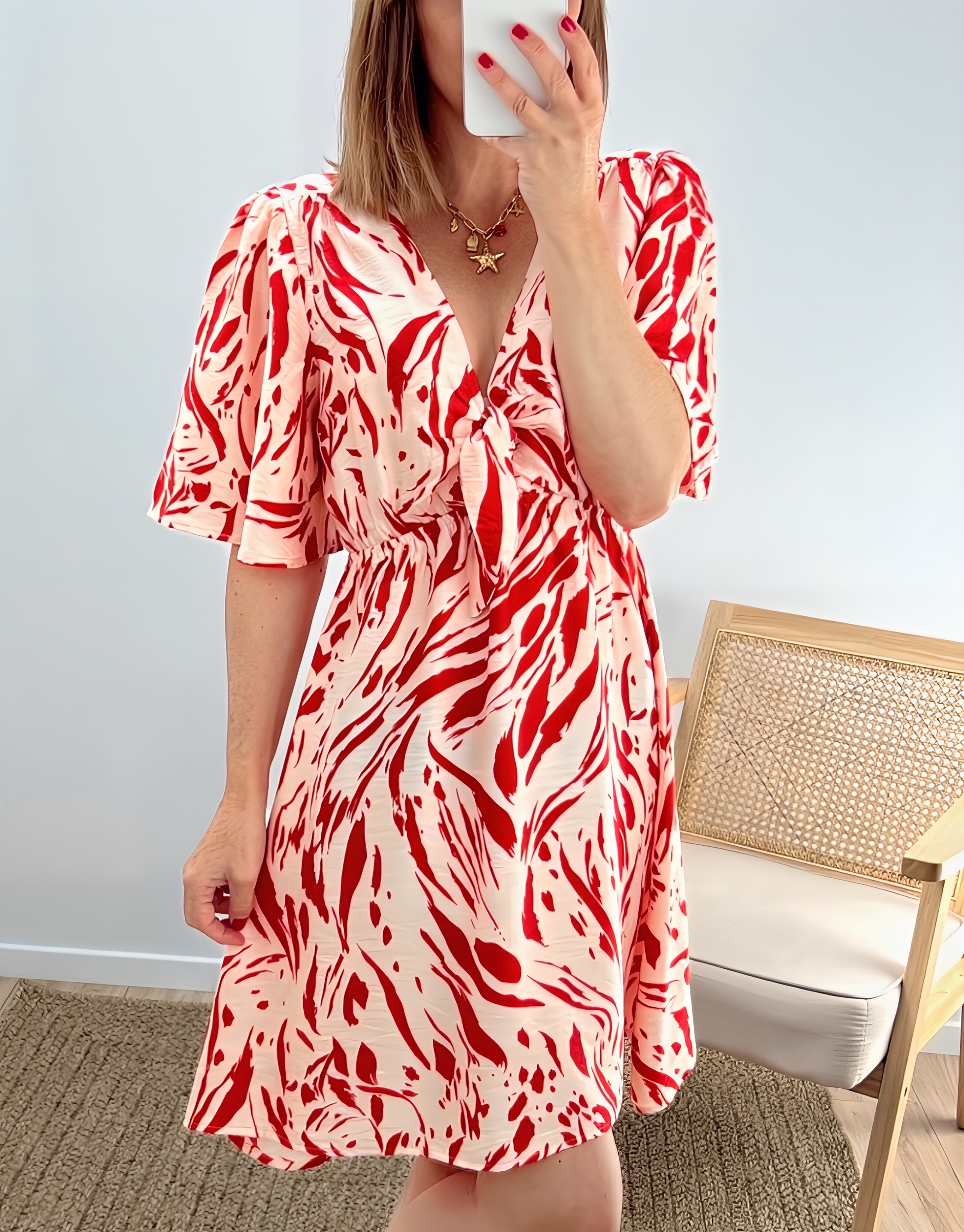 la robe jasmine rouge -1