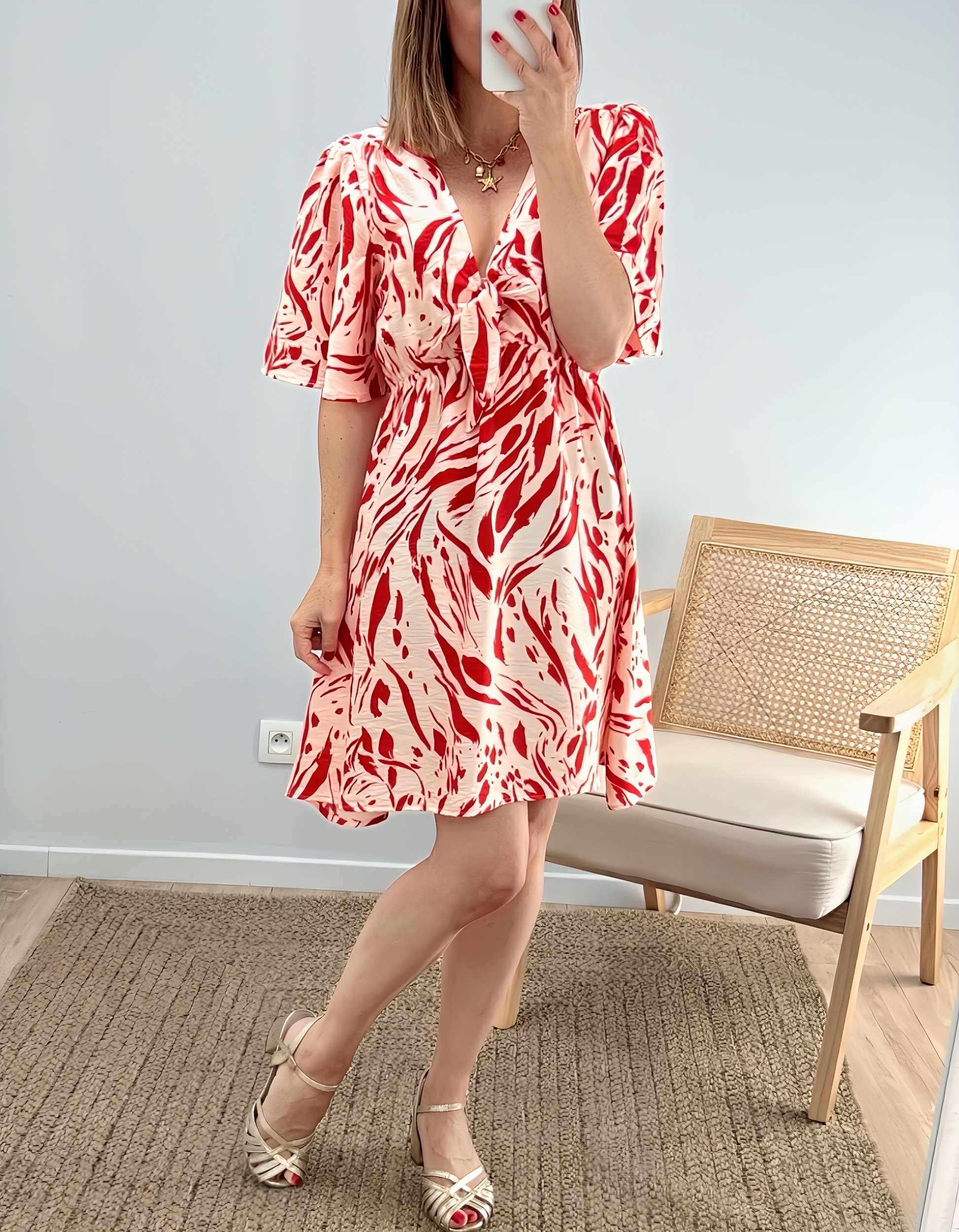 la robe jasmine rouge -4