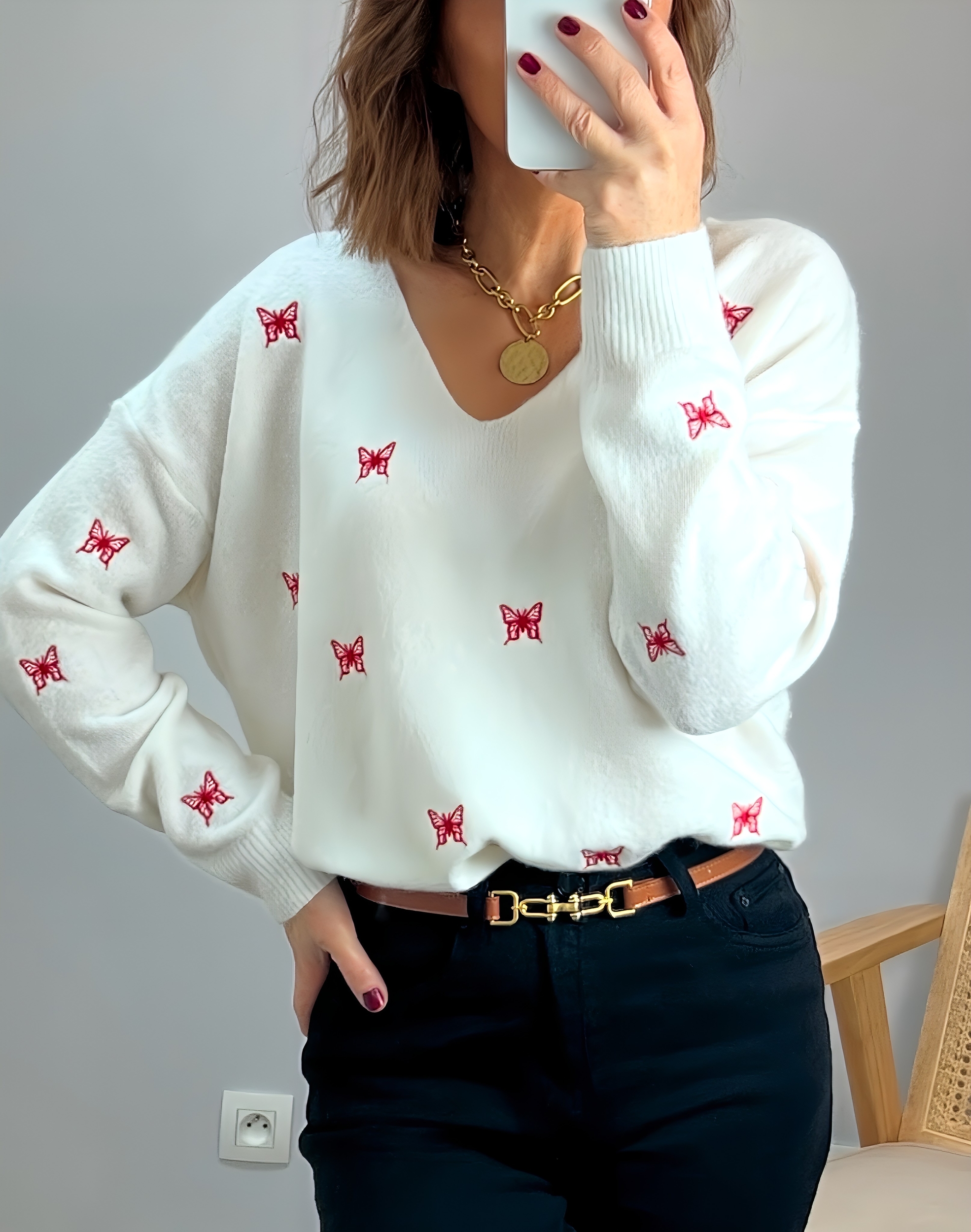 le pull birdy écru -1