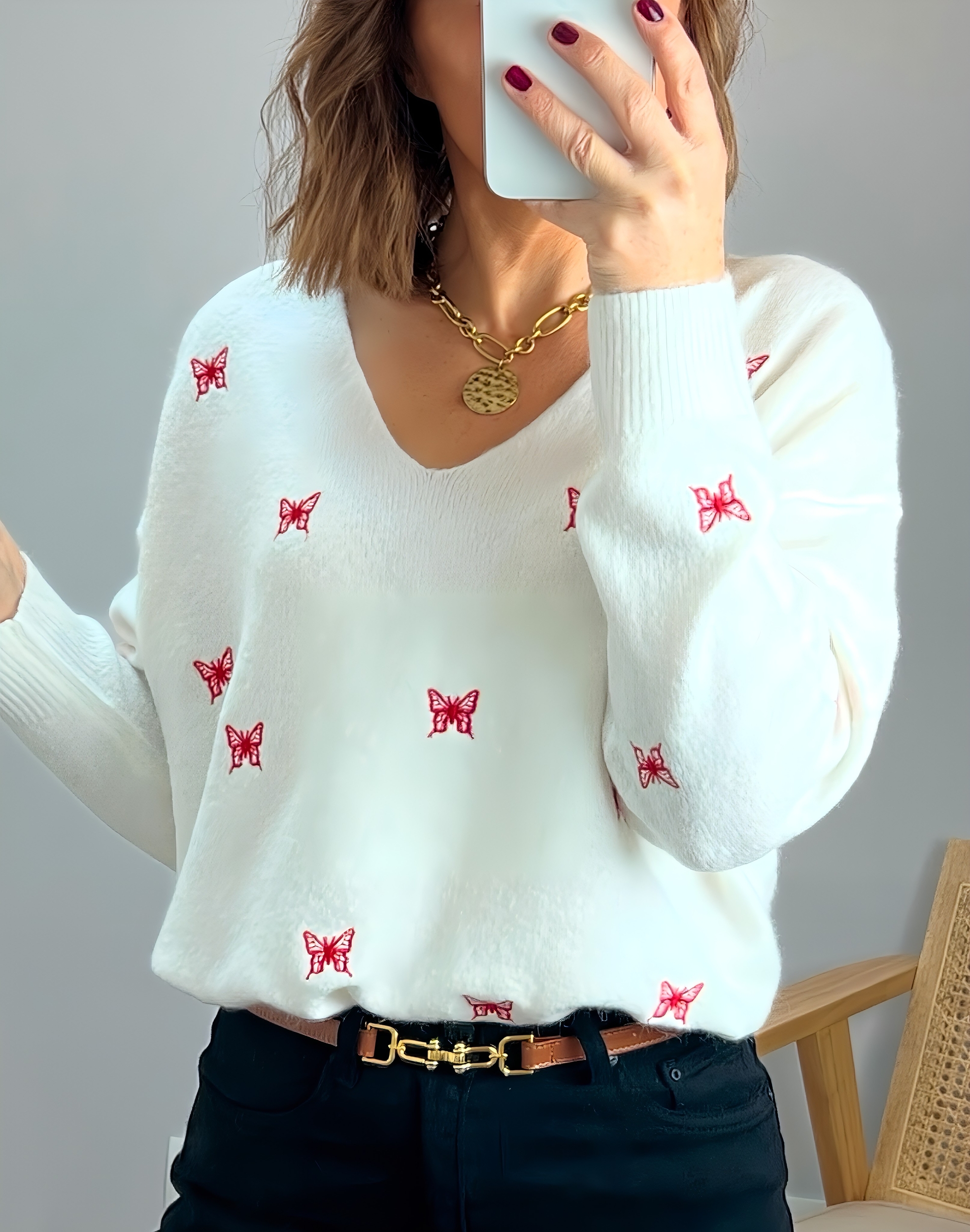le pull birdy ecru -2