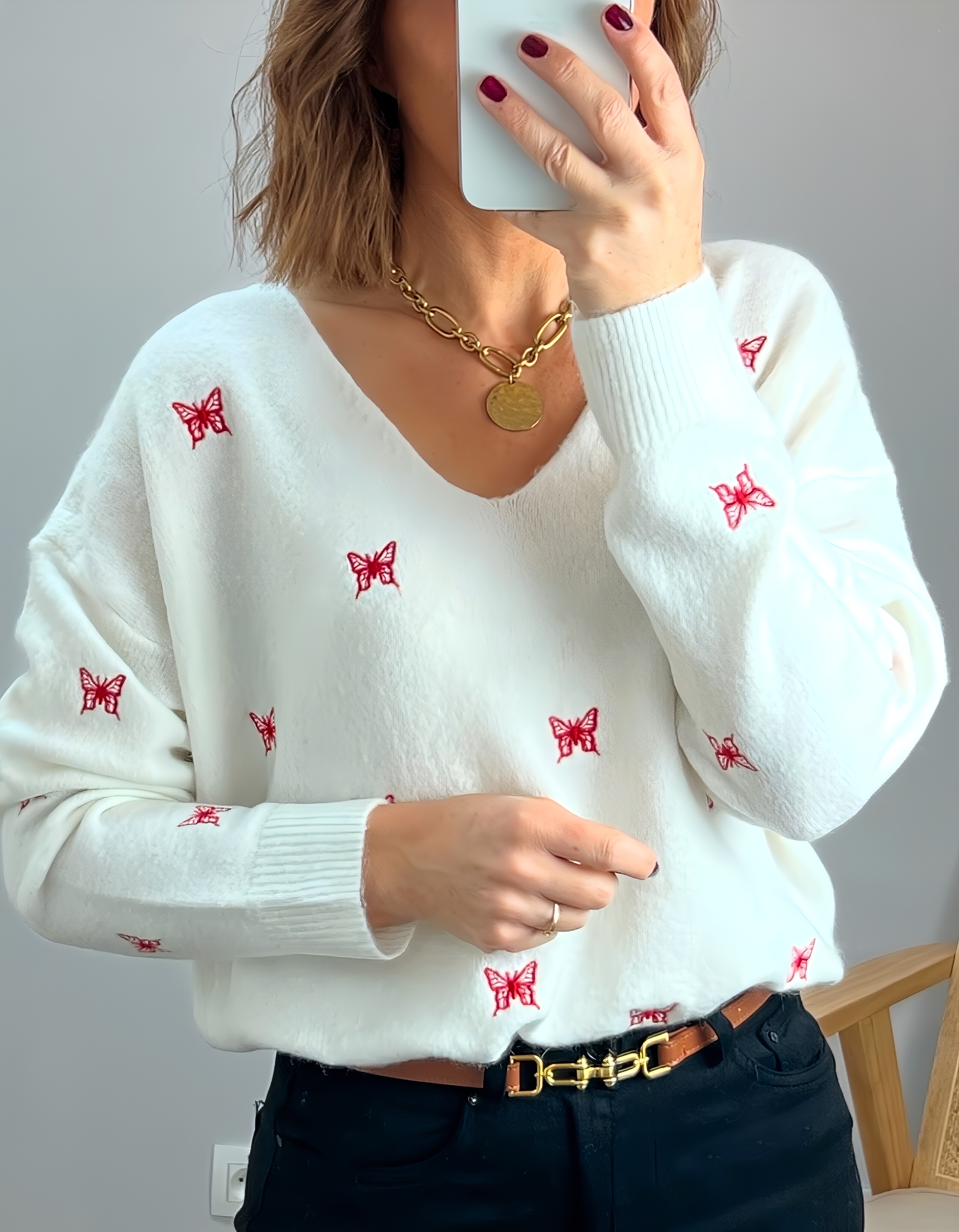 le pull birdy ecru -3