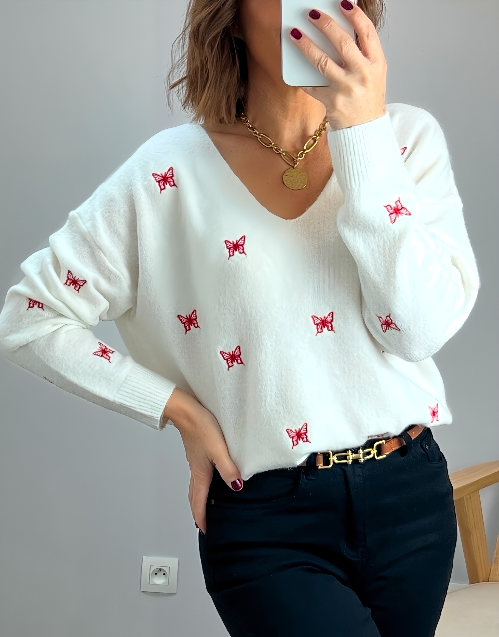 le pull birdy ecru -4