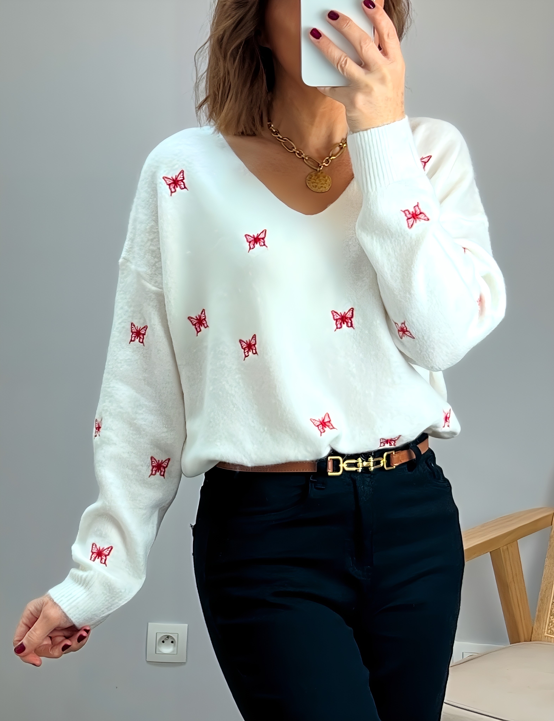 le pull birdy ecru -5