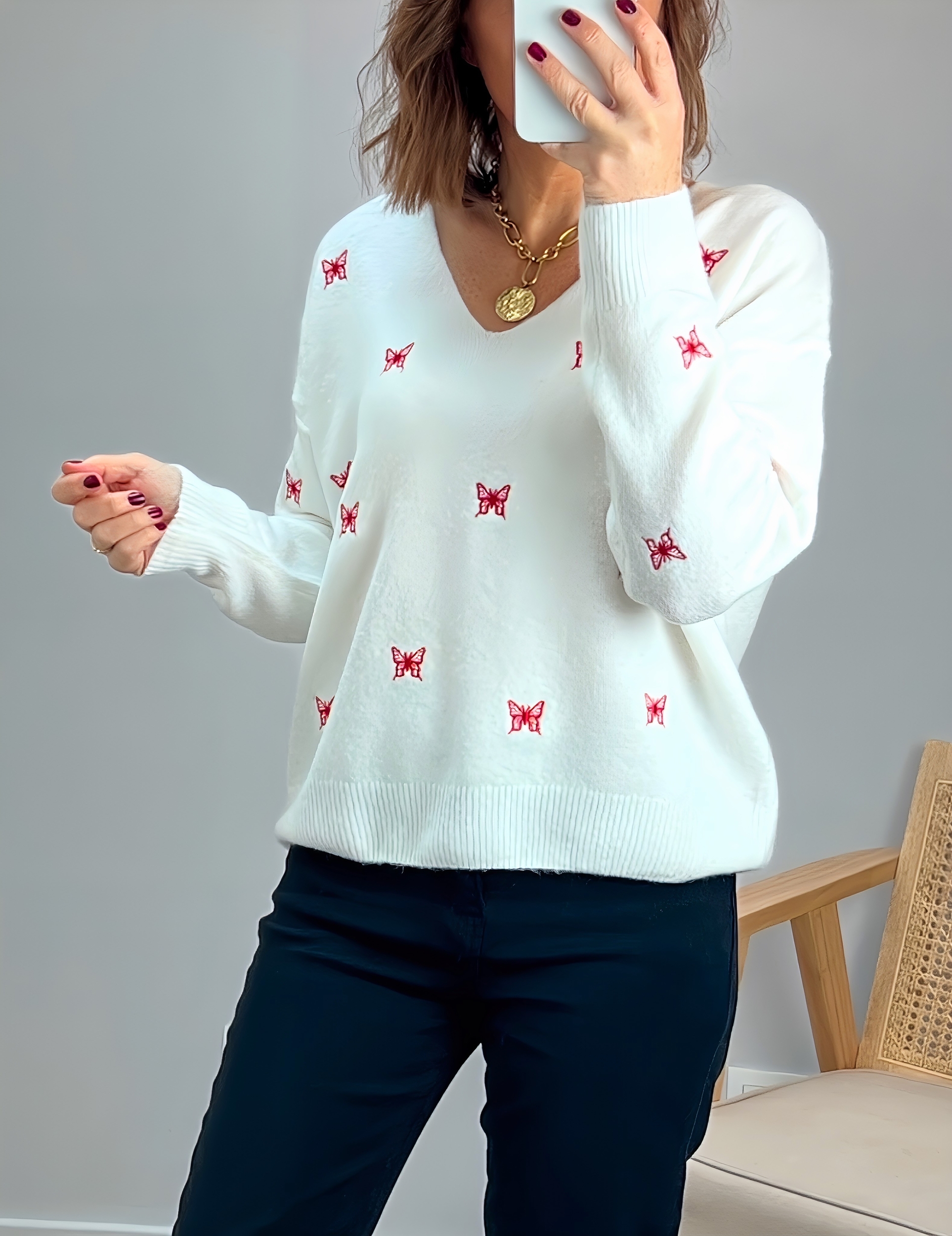 le pull birdy ecru -6