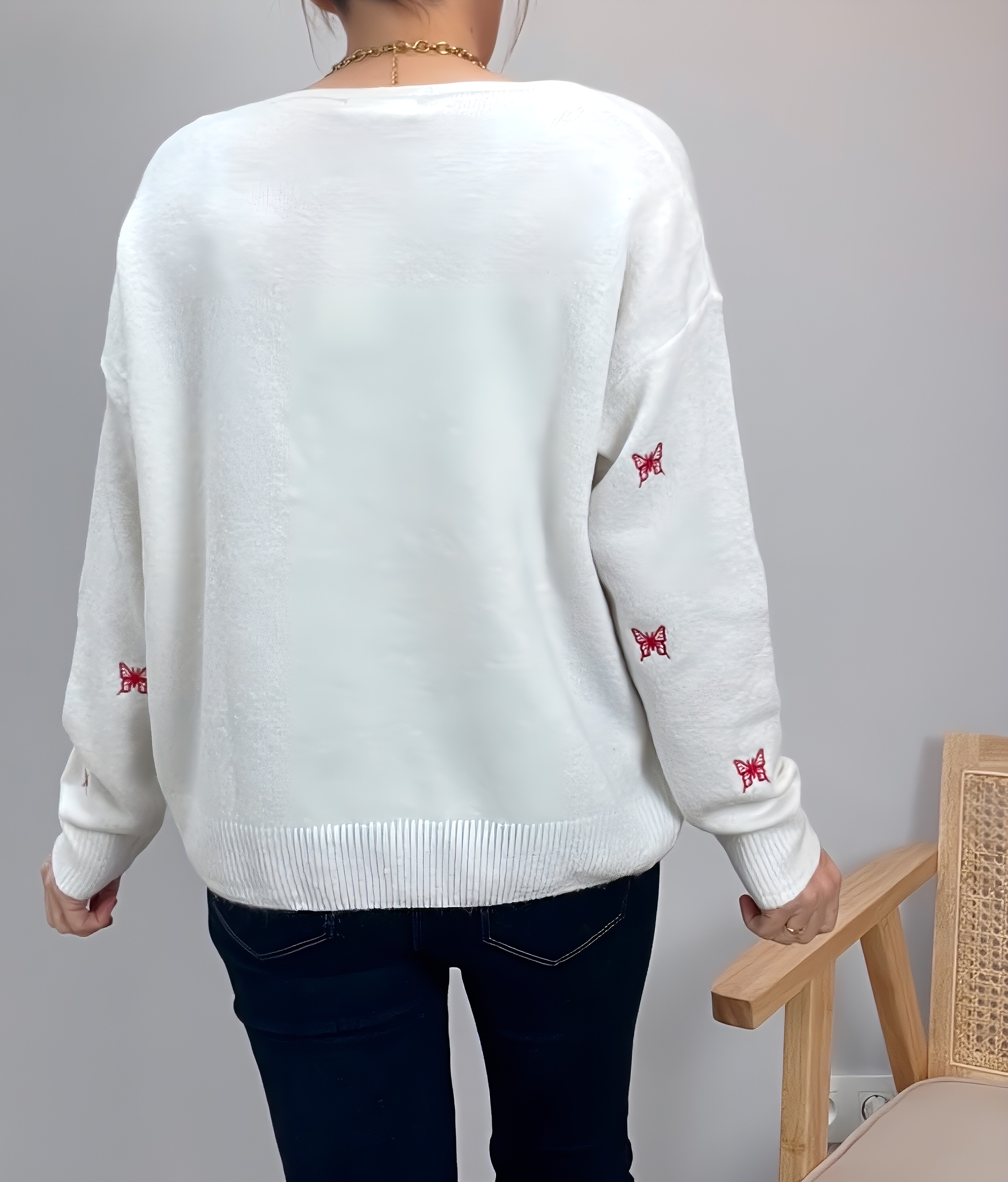le pull birdy ecru -7