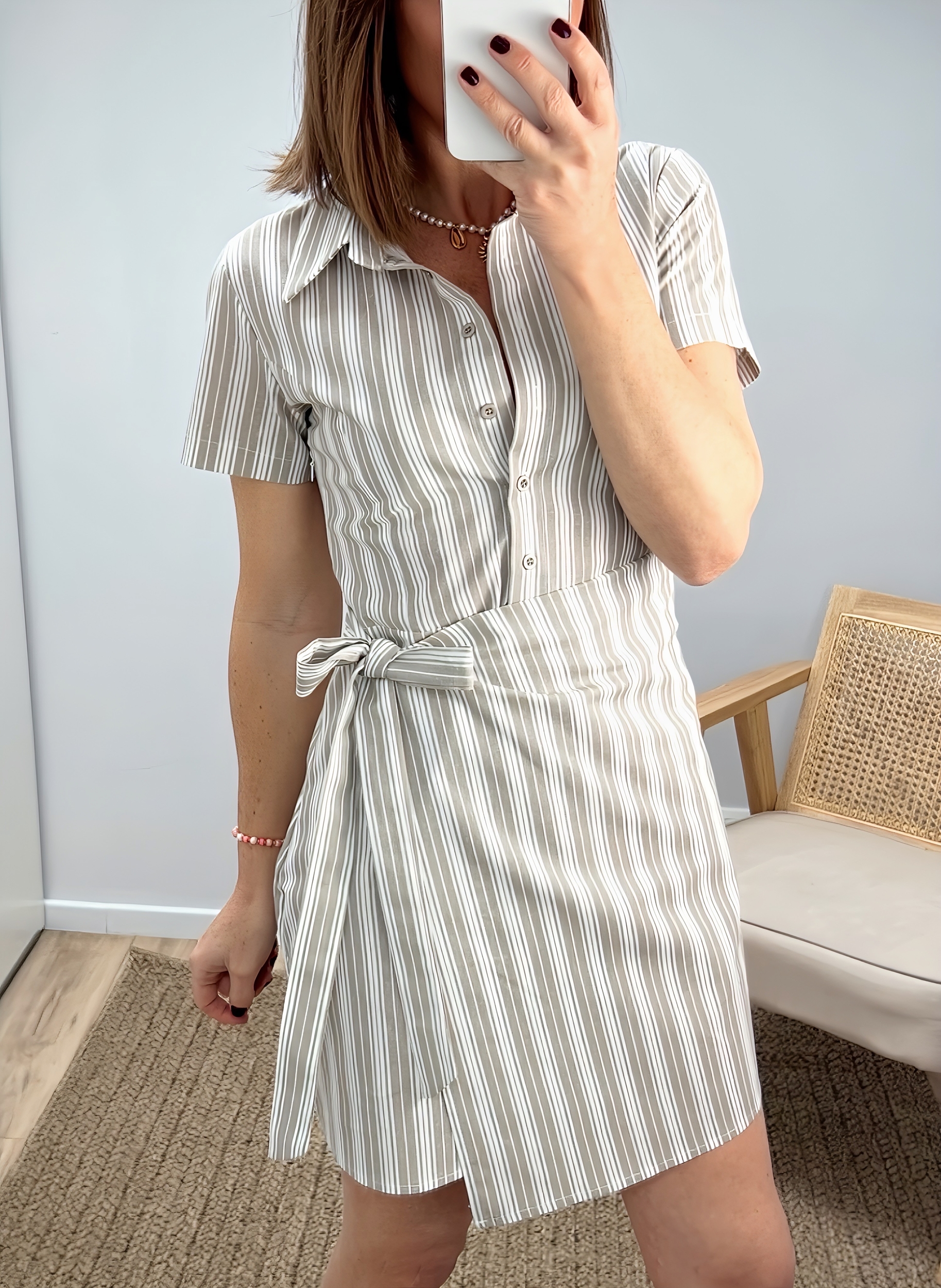 la robe florie beige -1