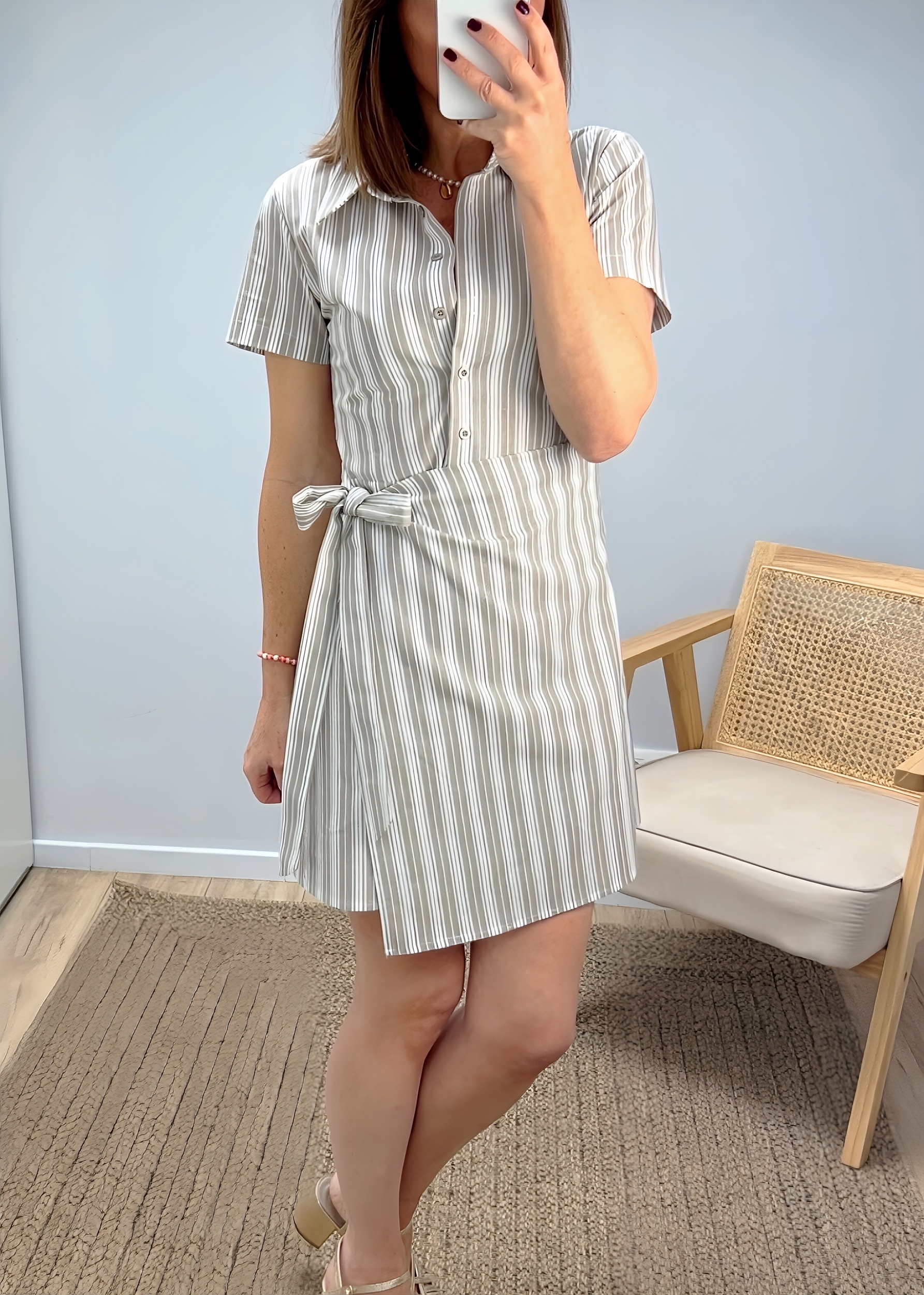 la robe florie beige -3