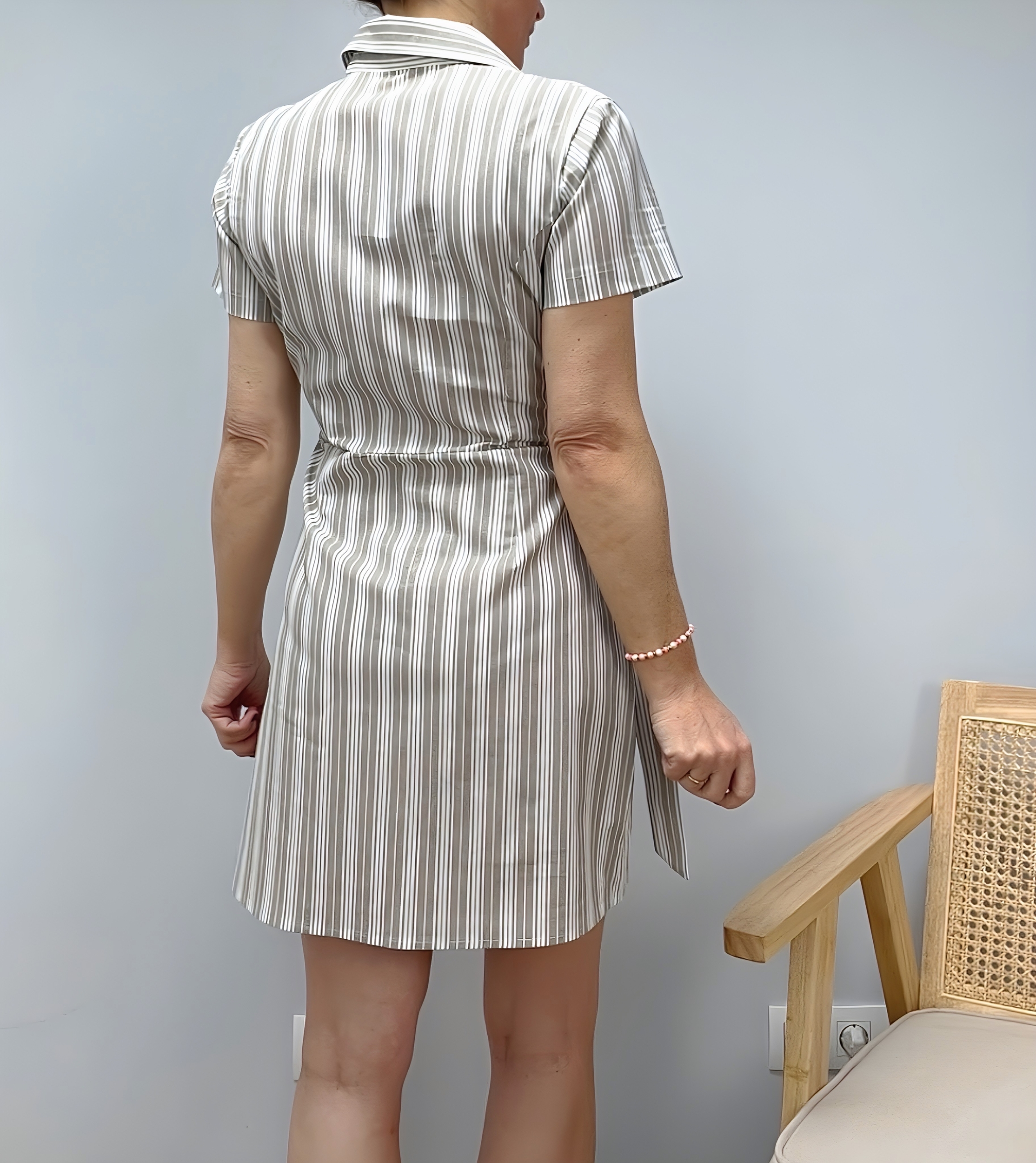 la robe florie beige -6