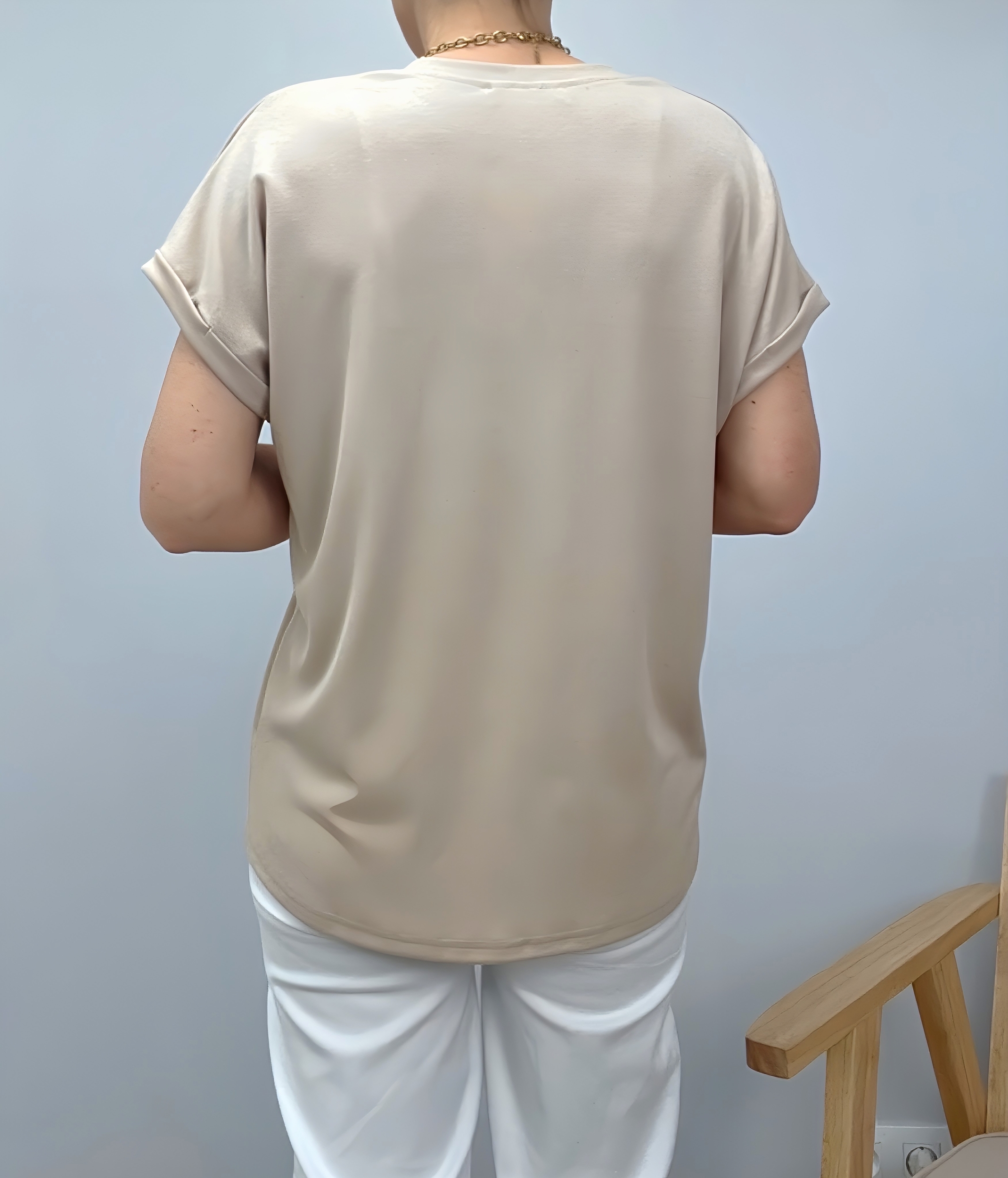le tee-shirt simone beige -6