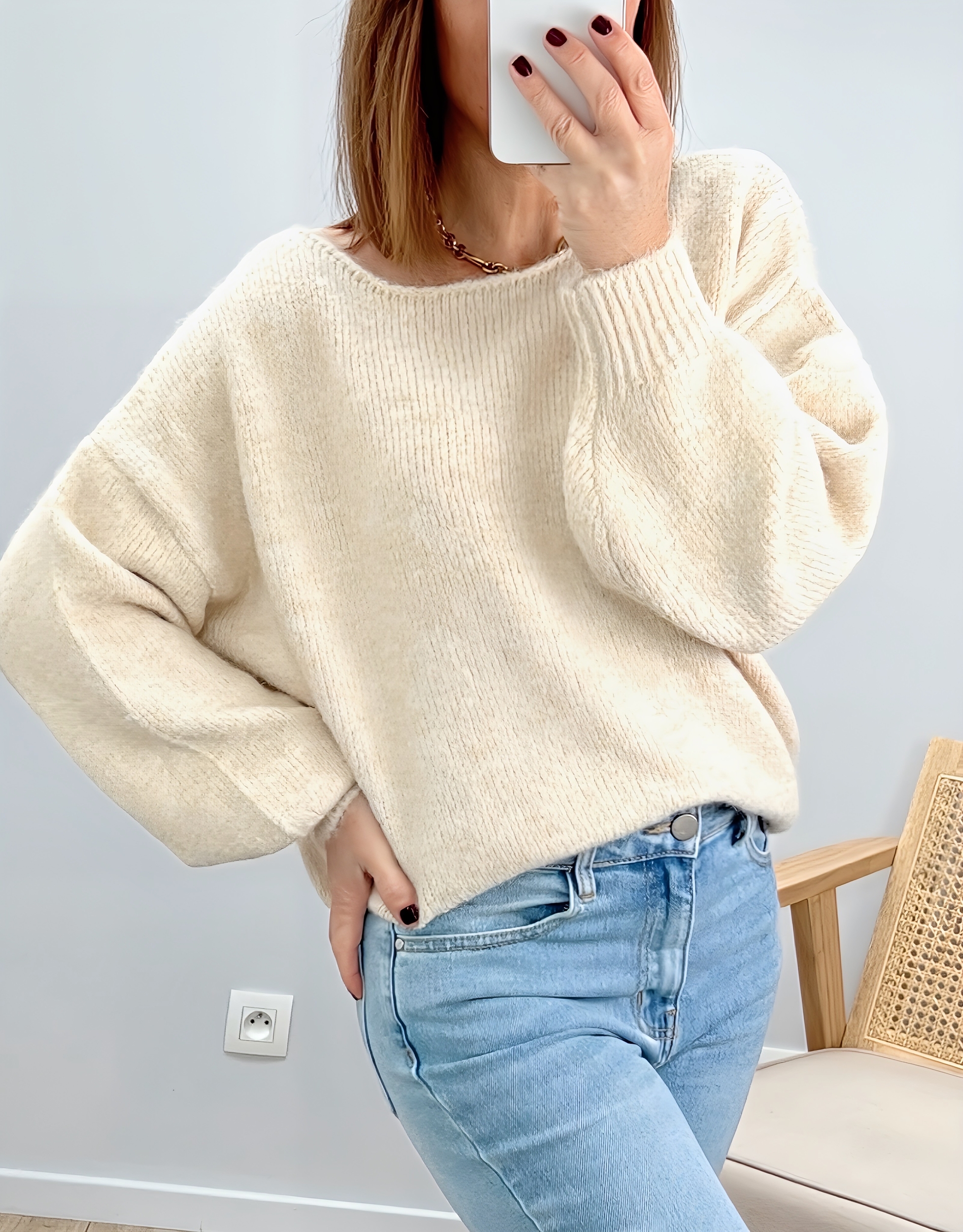 le pull selim beige -1