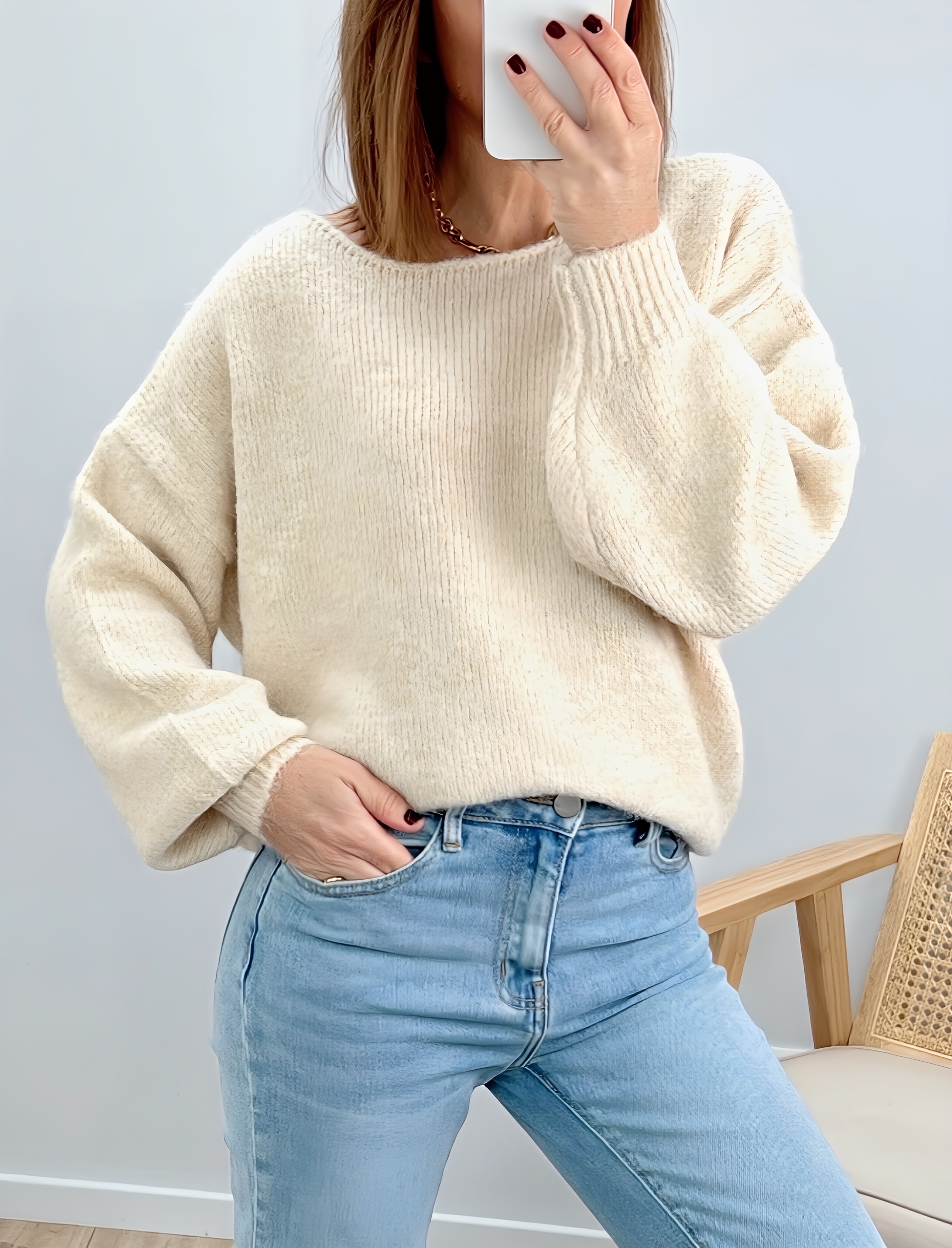 le pull selim beige -2