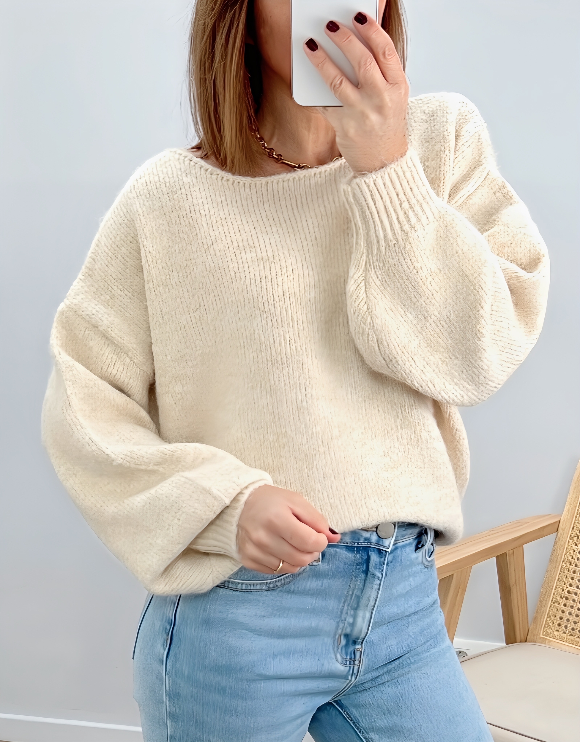 le pull selim beige -3