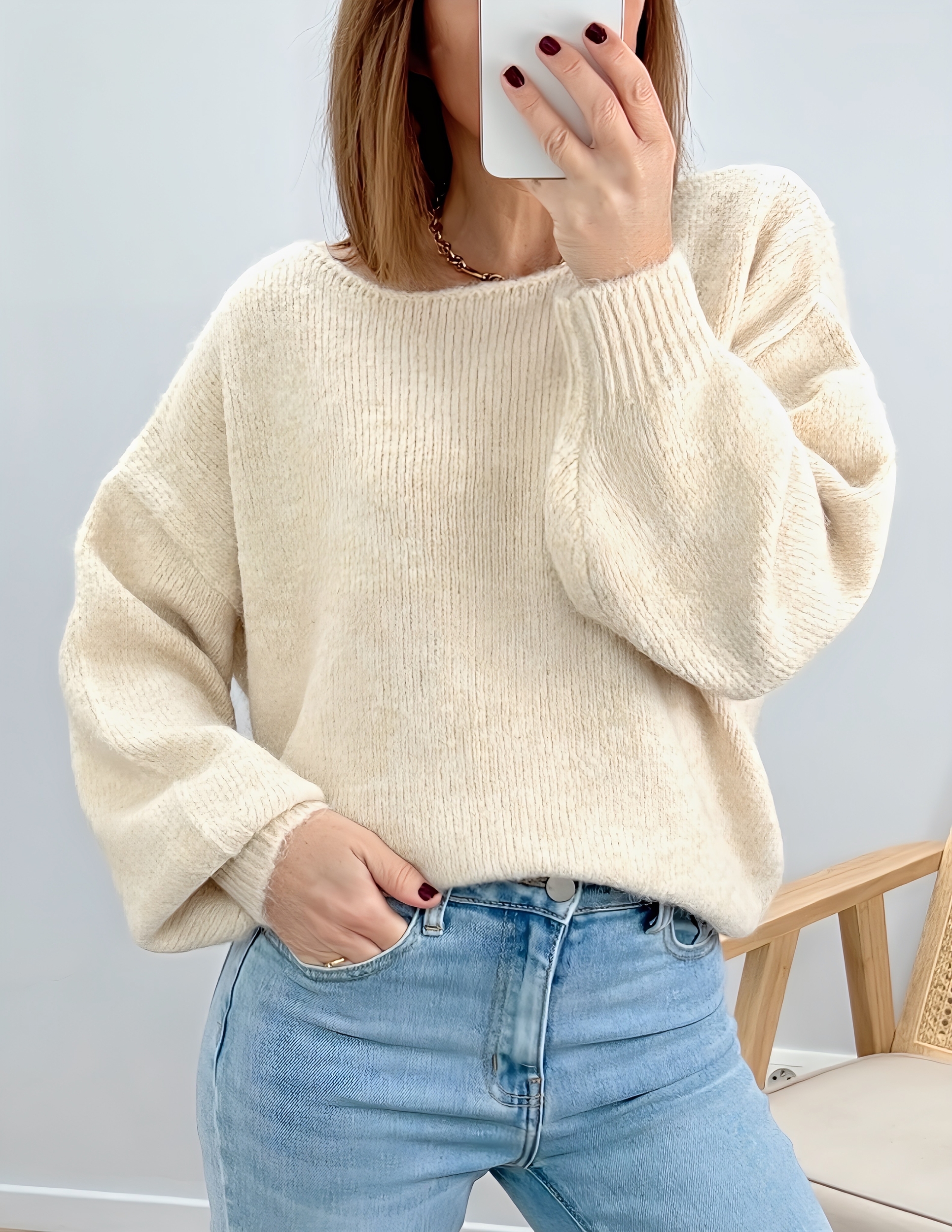 le pull selim beige -4