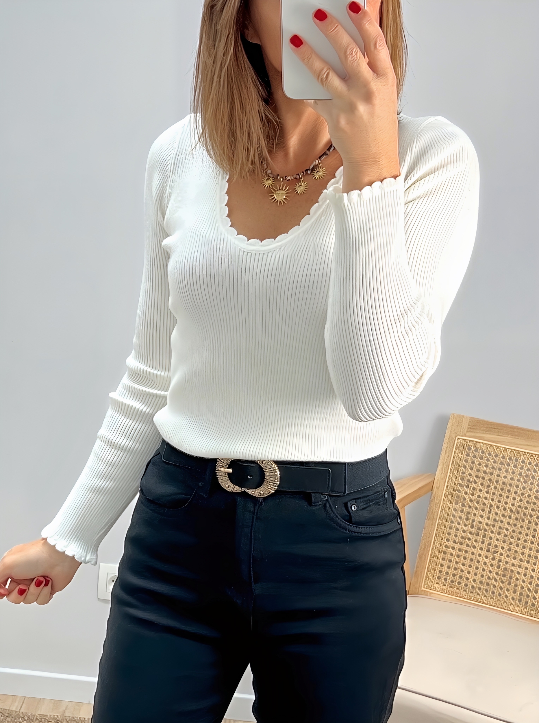 le pull mael ecru -1