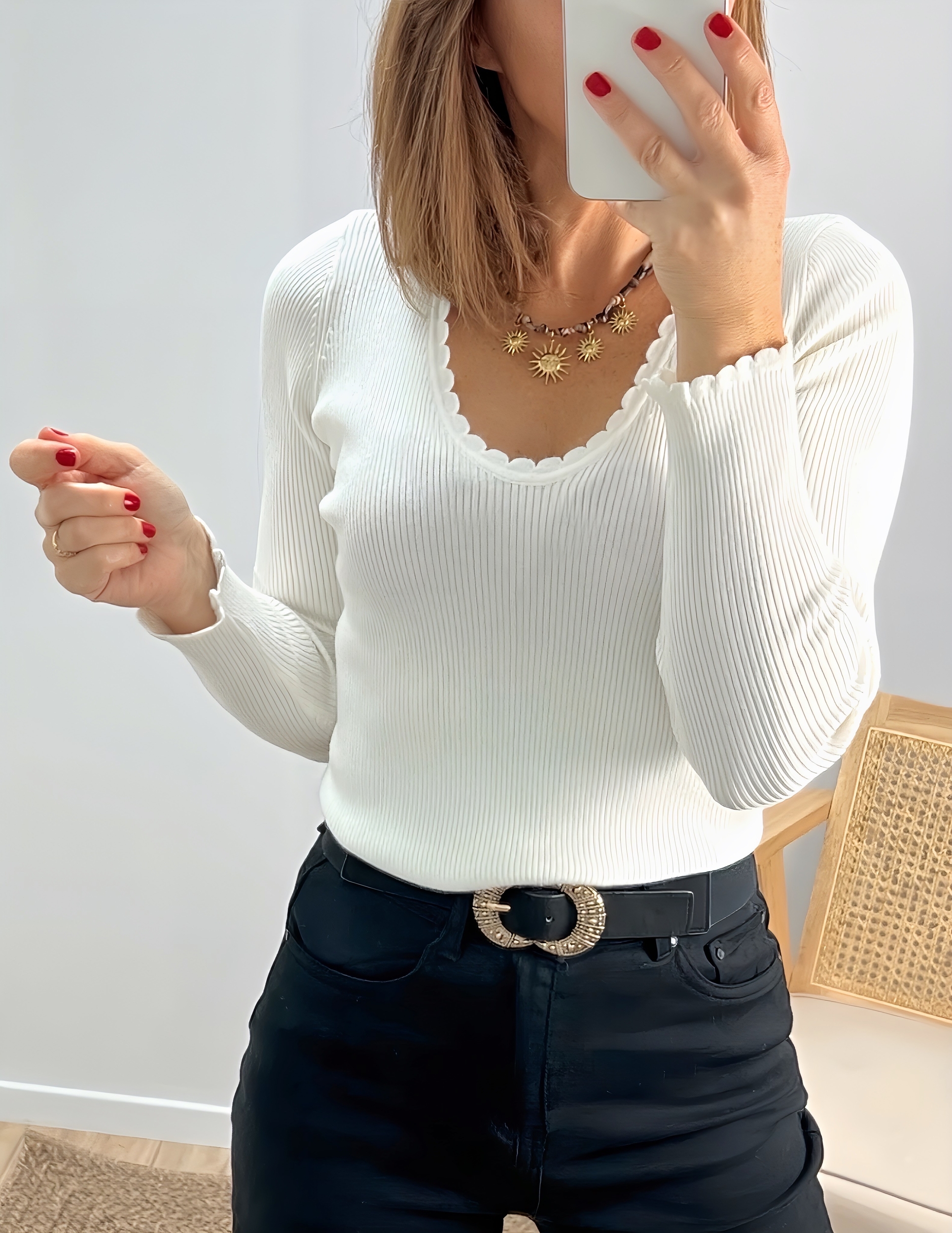 le pull mael ecru -4