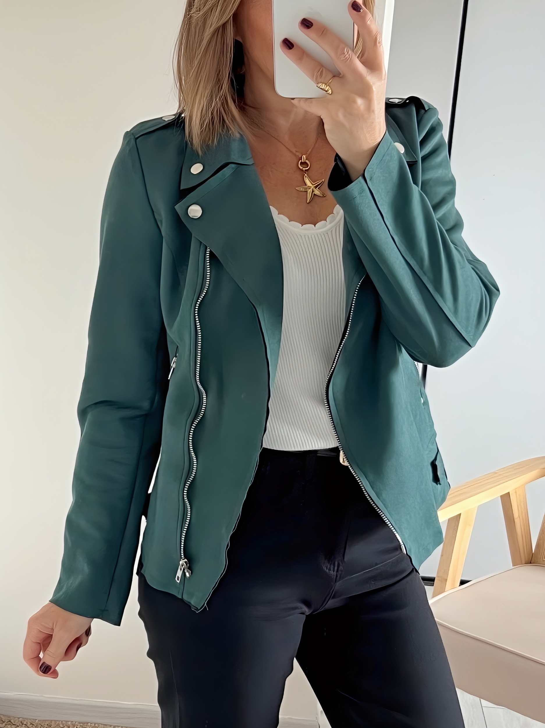 la veste lison vert -2