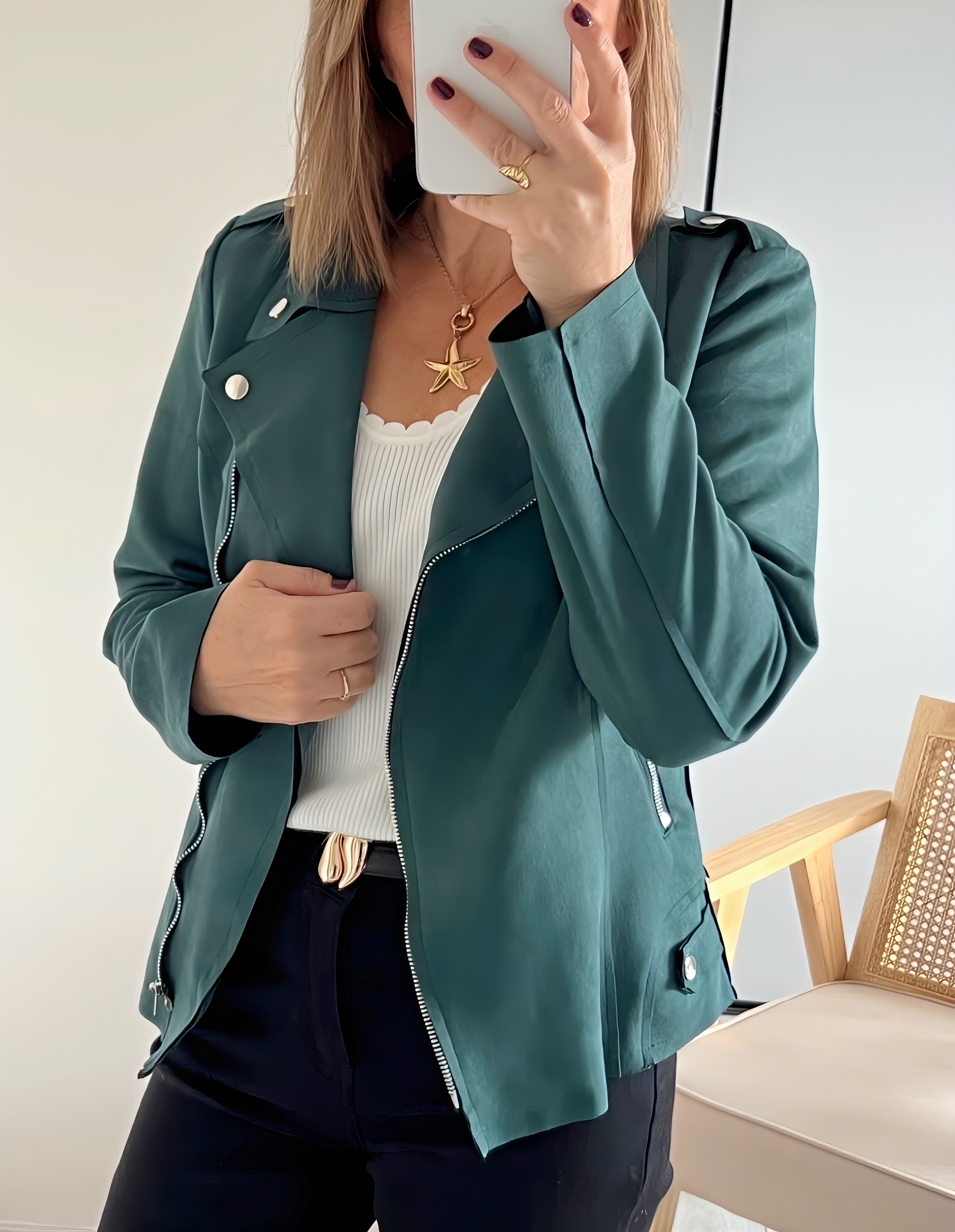 la veste lison vert -3