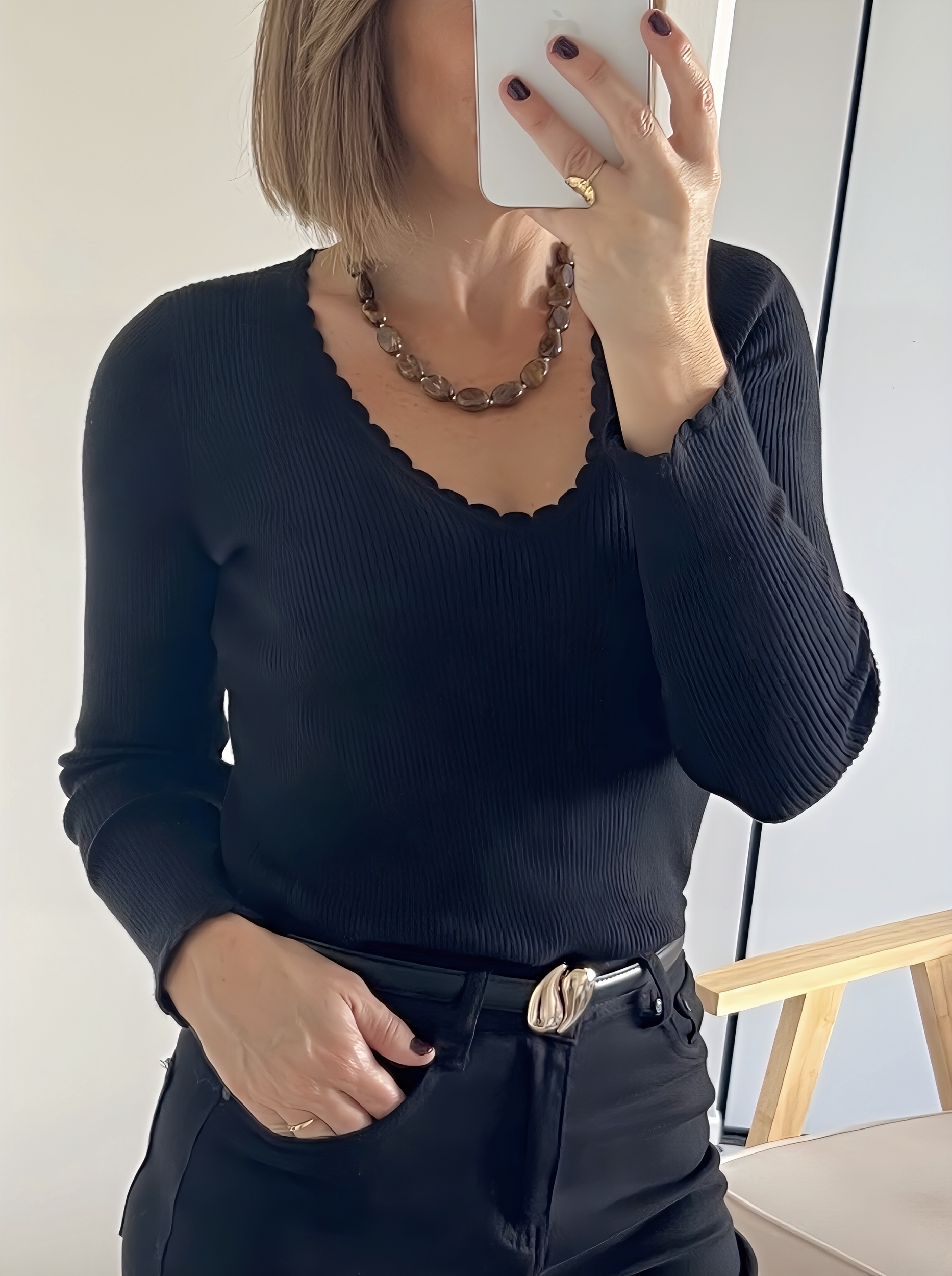 le pull mael noir -1