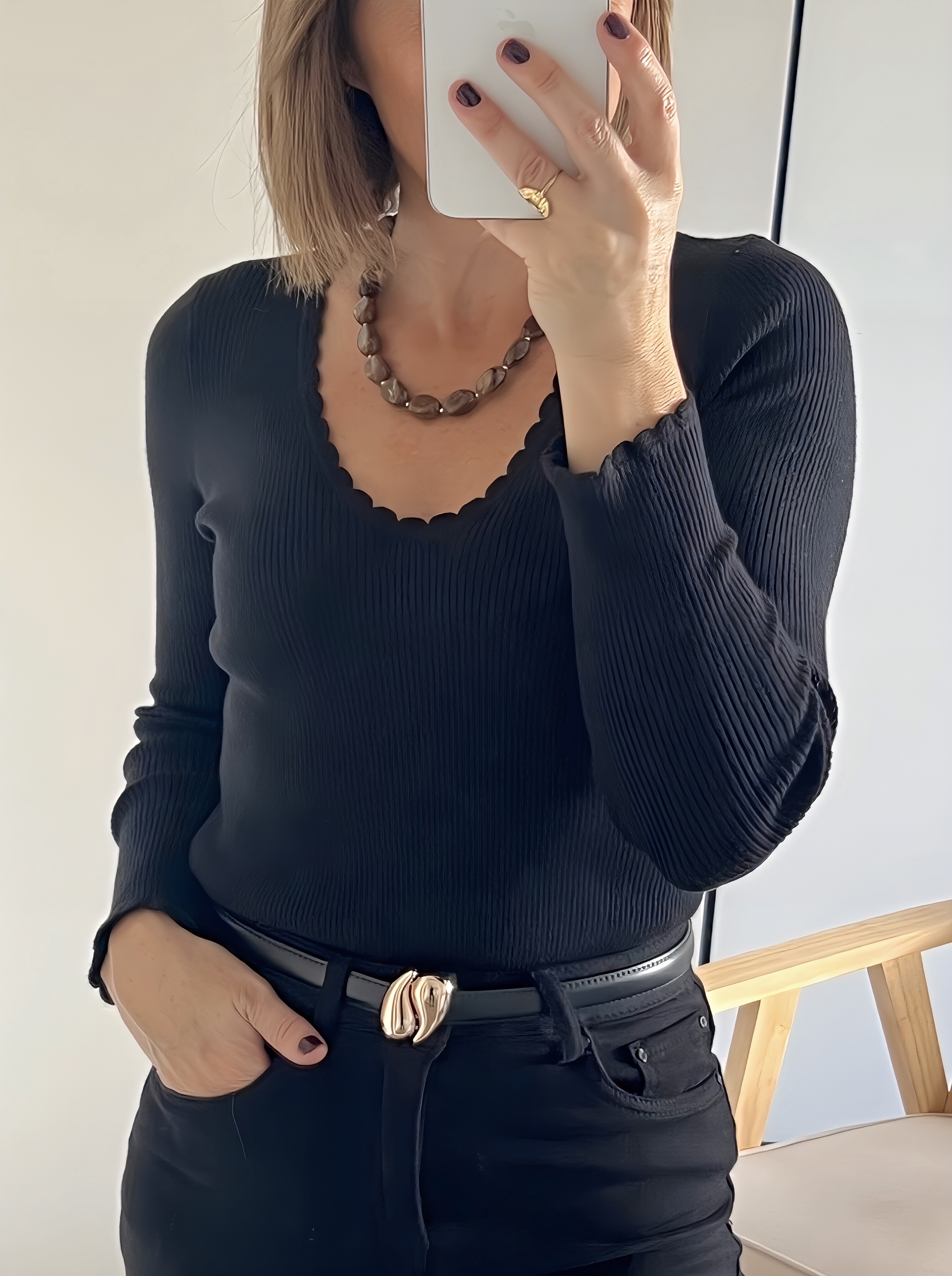 le pull mael noir -4