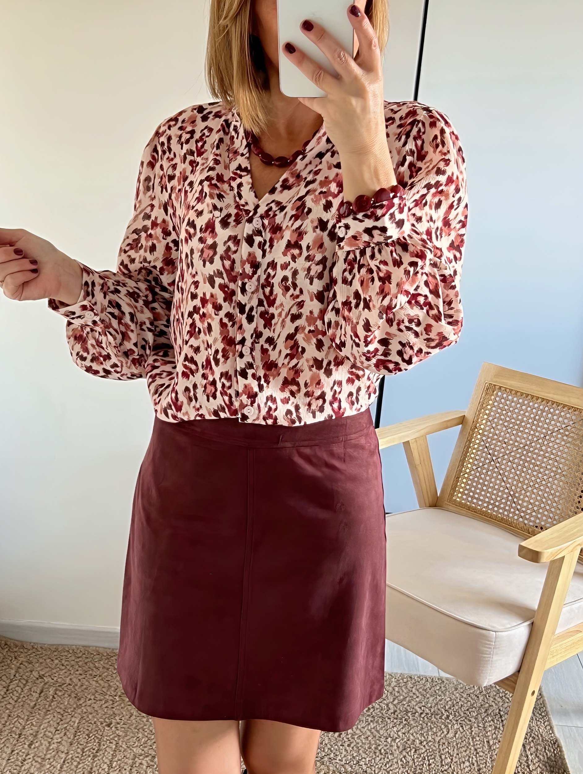 la jupe laly bordeaux -1