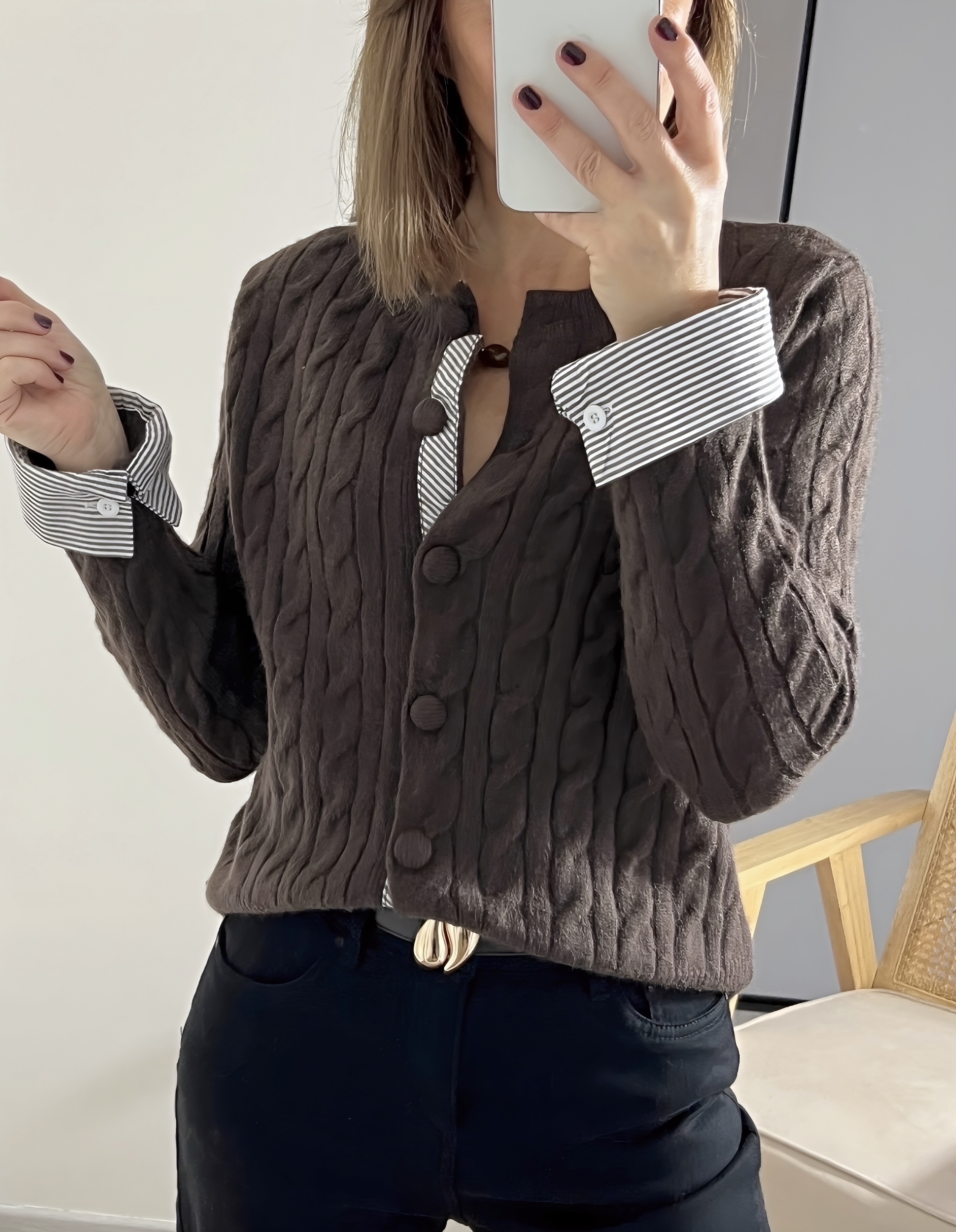 le gilet pablo choco -1