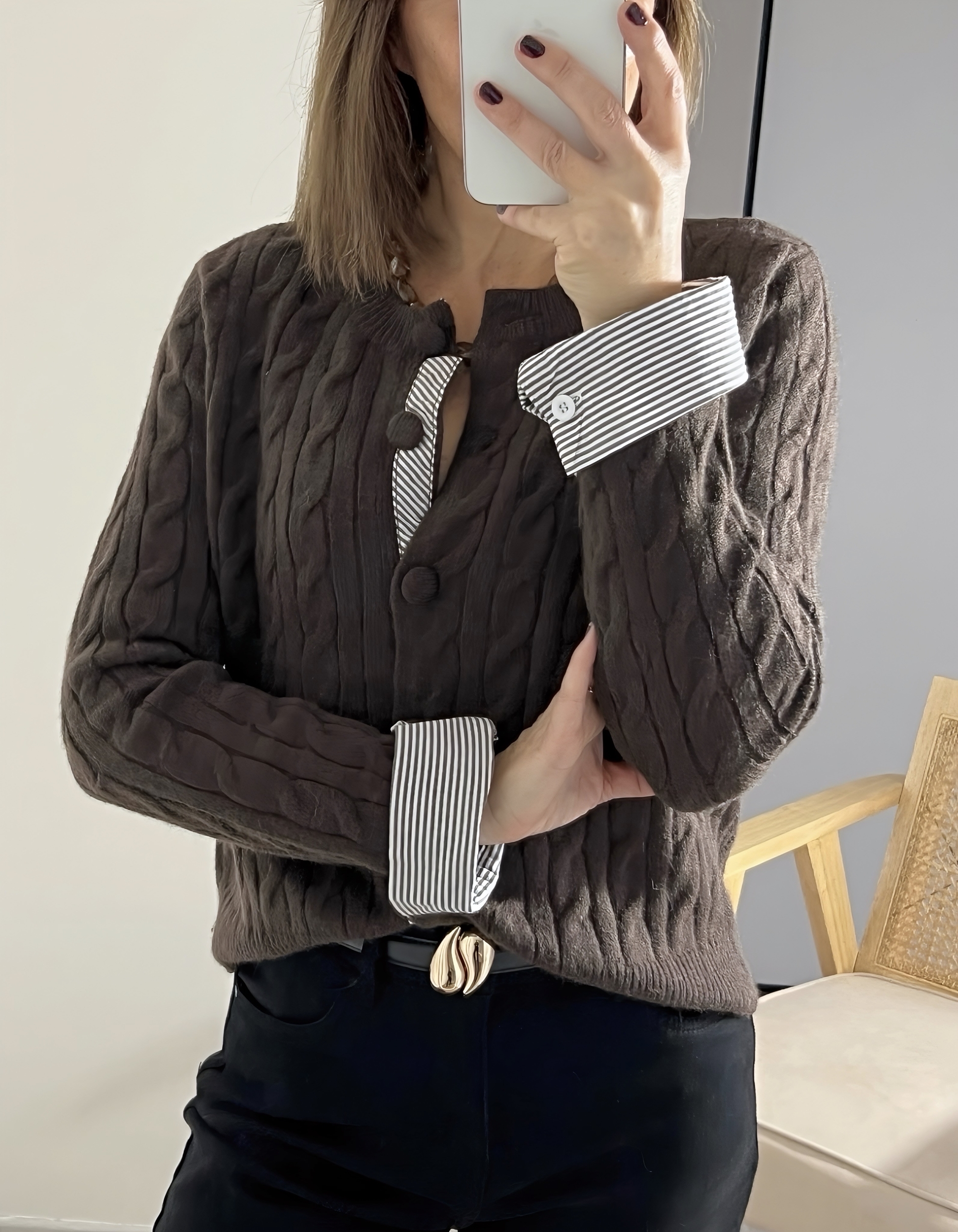 le gilet pablo choco -2