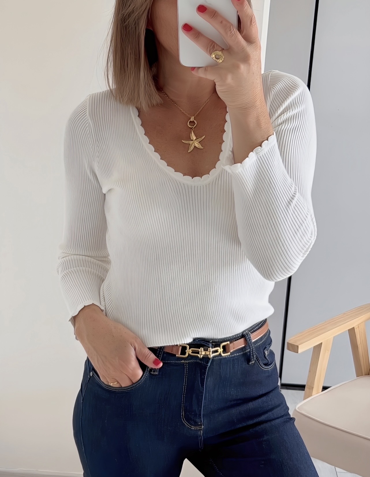 le pull mael ecru -1