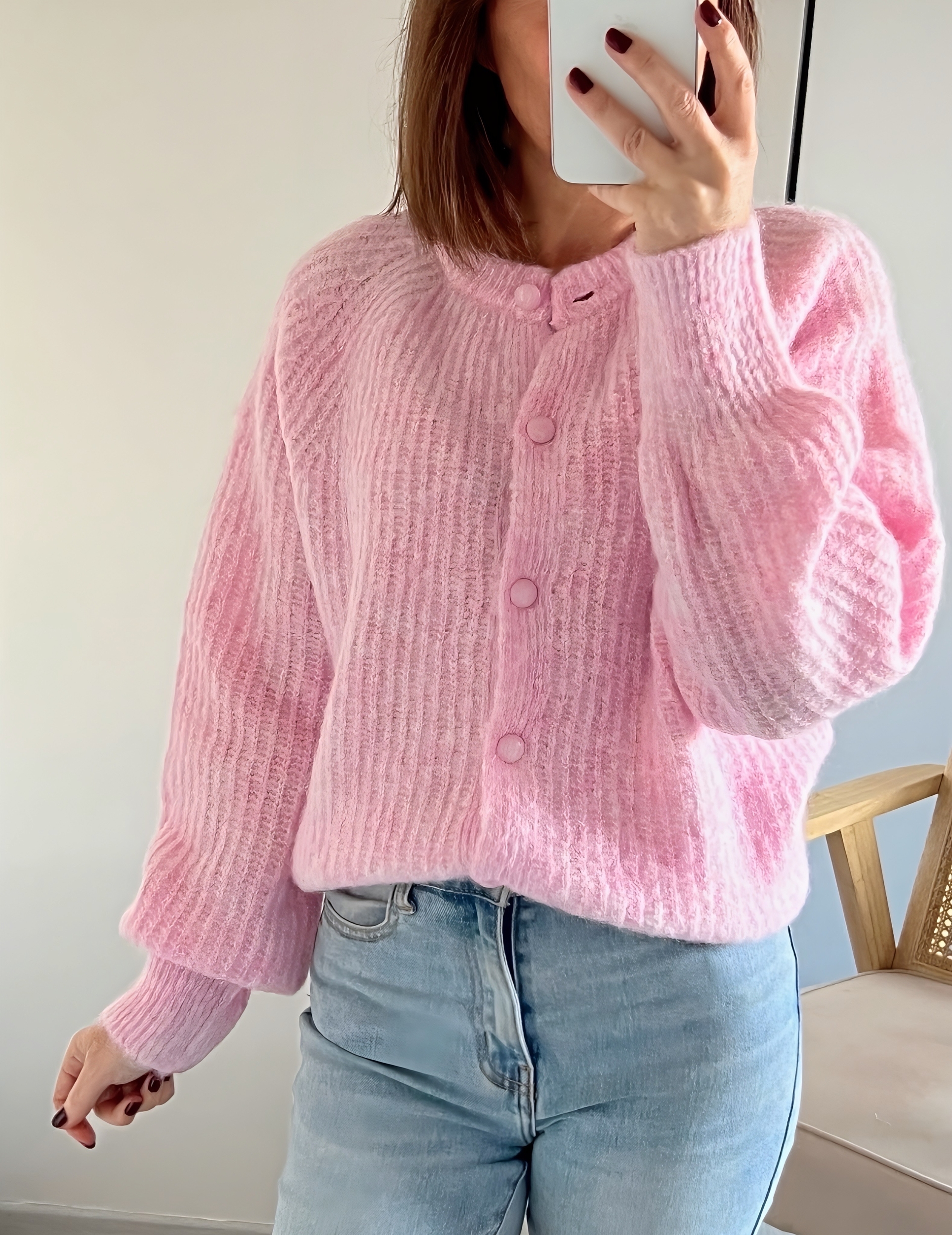 le gilet charly rose -4