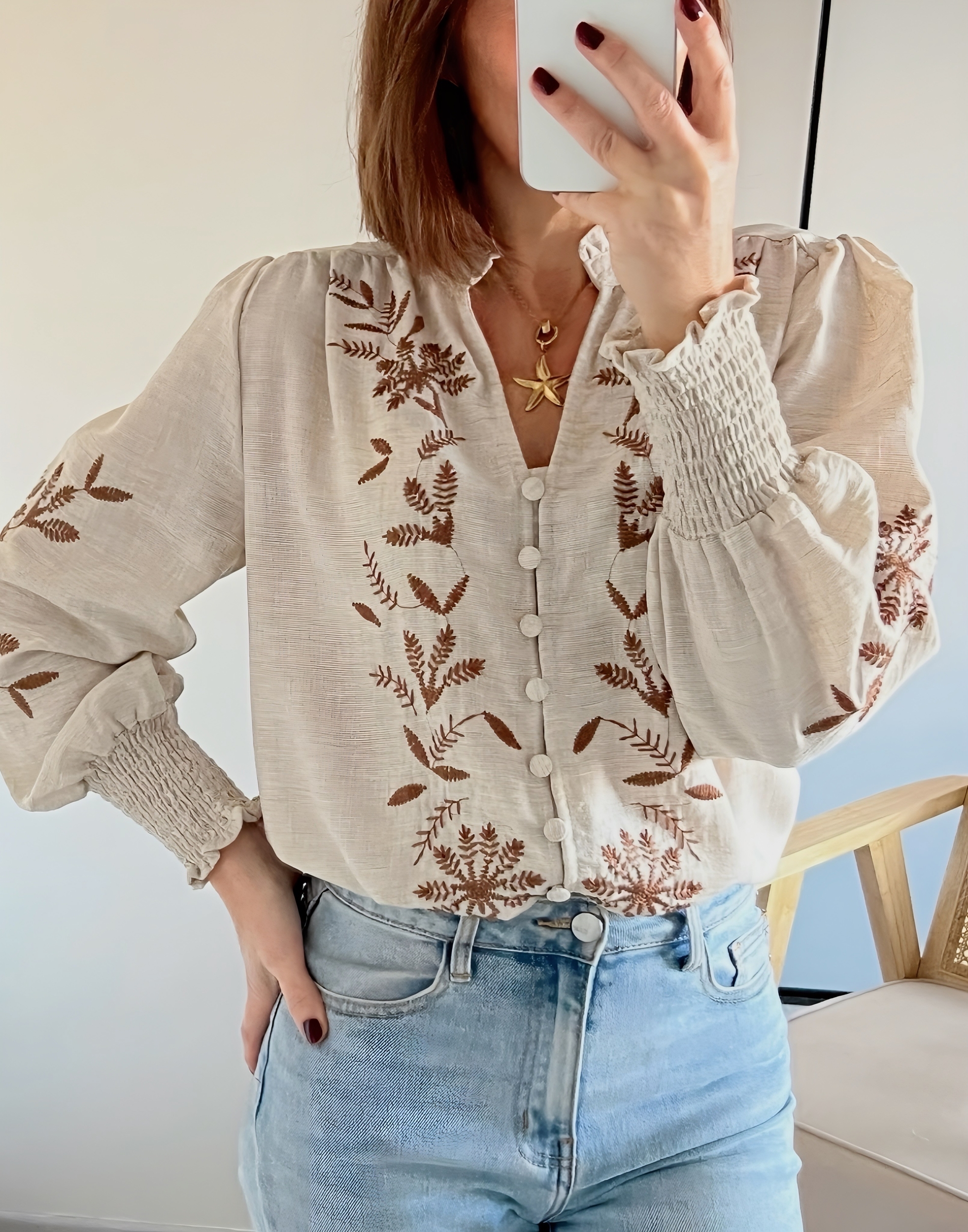 la blouse betty beige -1