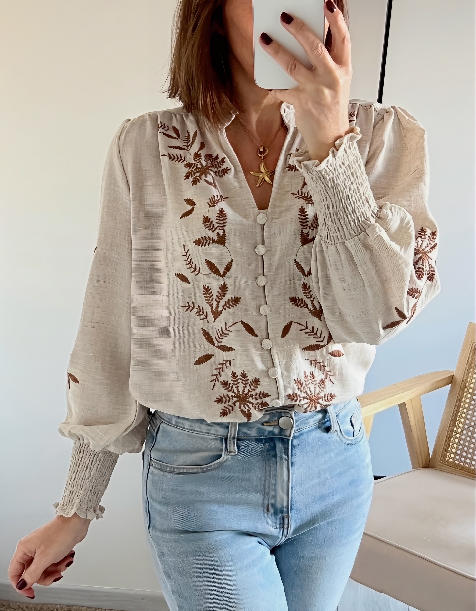la blouse betty beige -2