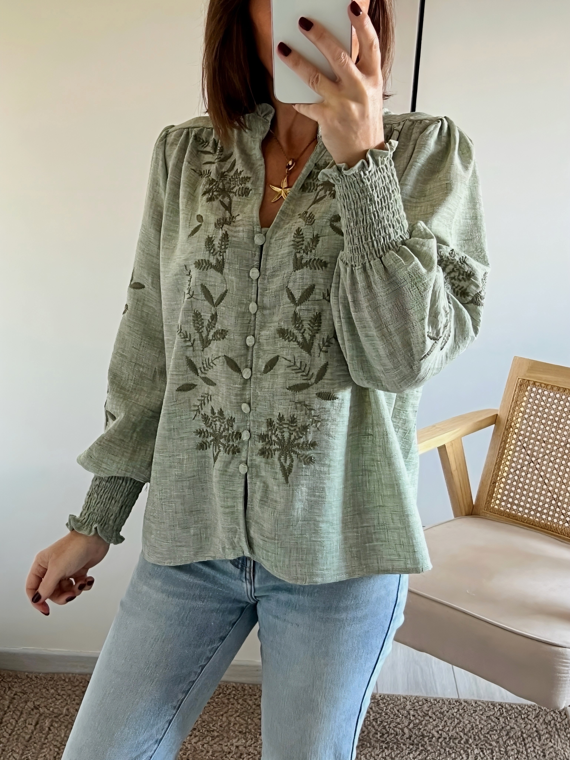 la blouse betty kaki -6