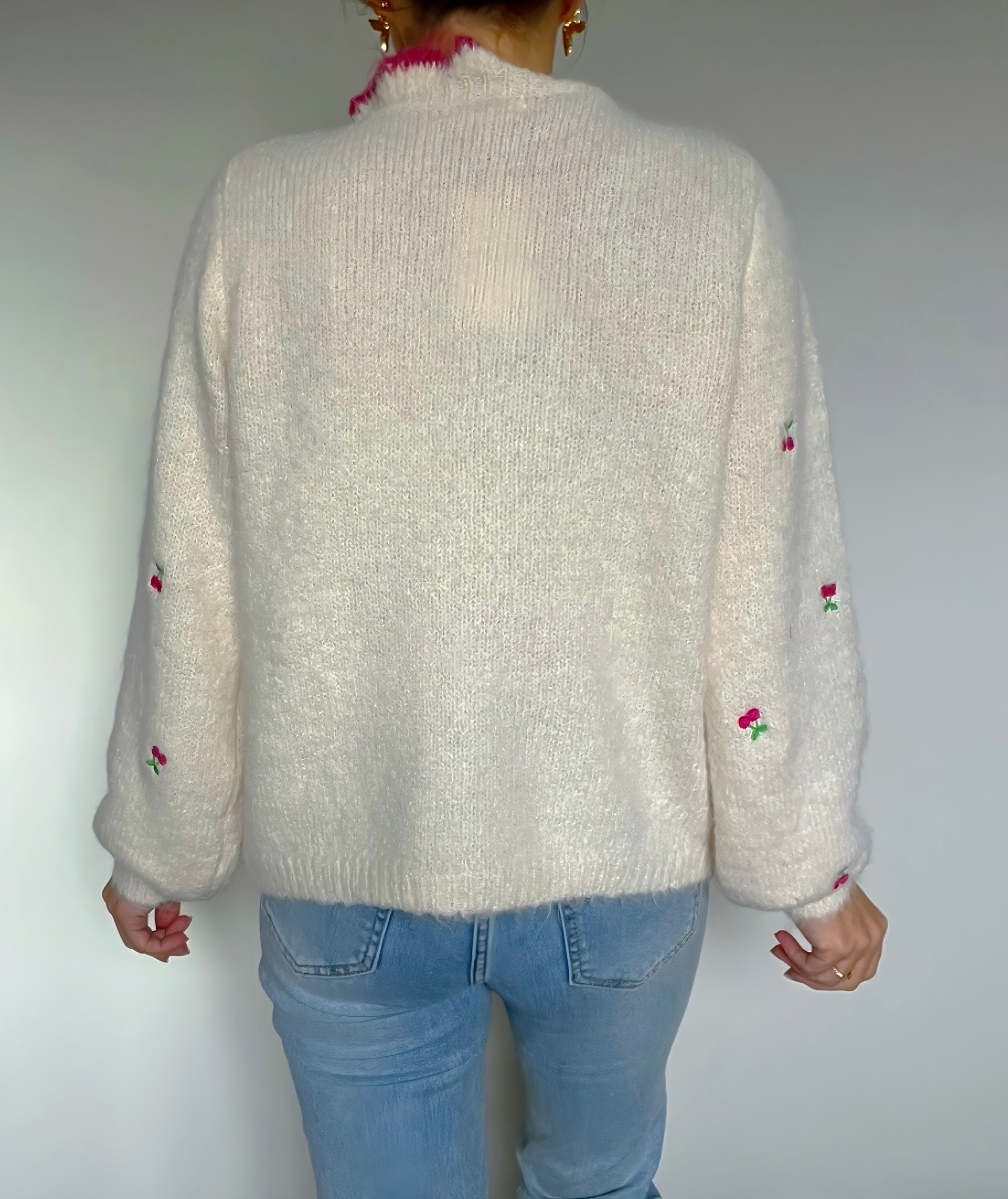le gilet cherry beige -6
