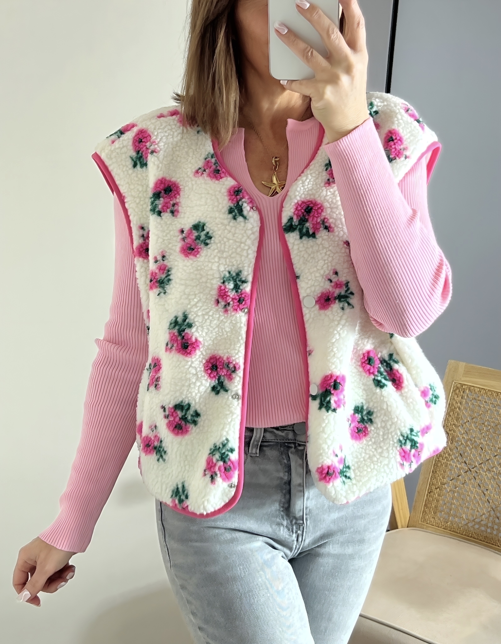 le gilet flower -2