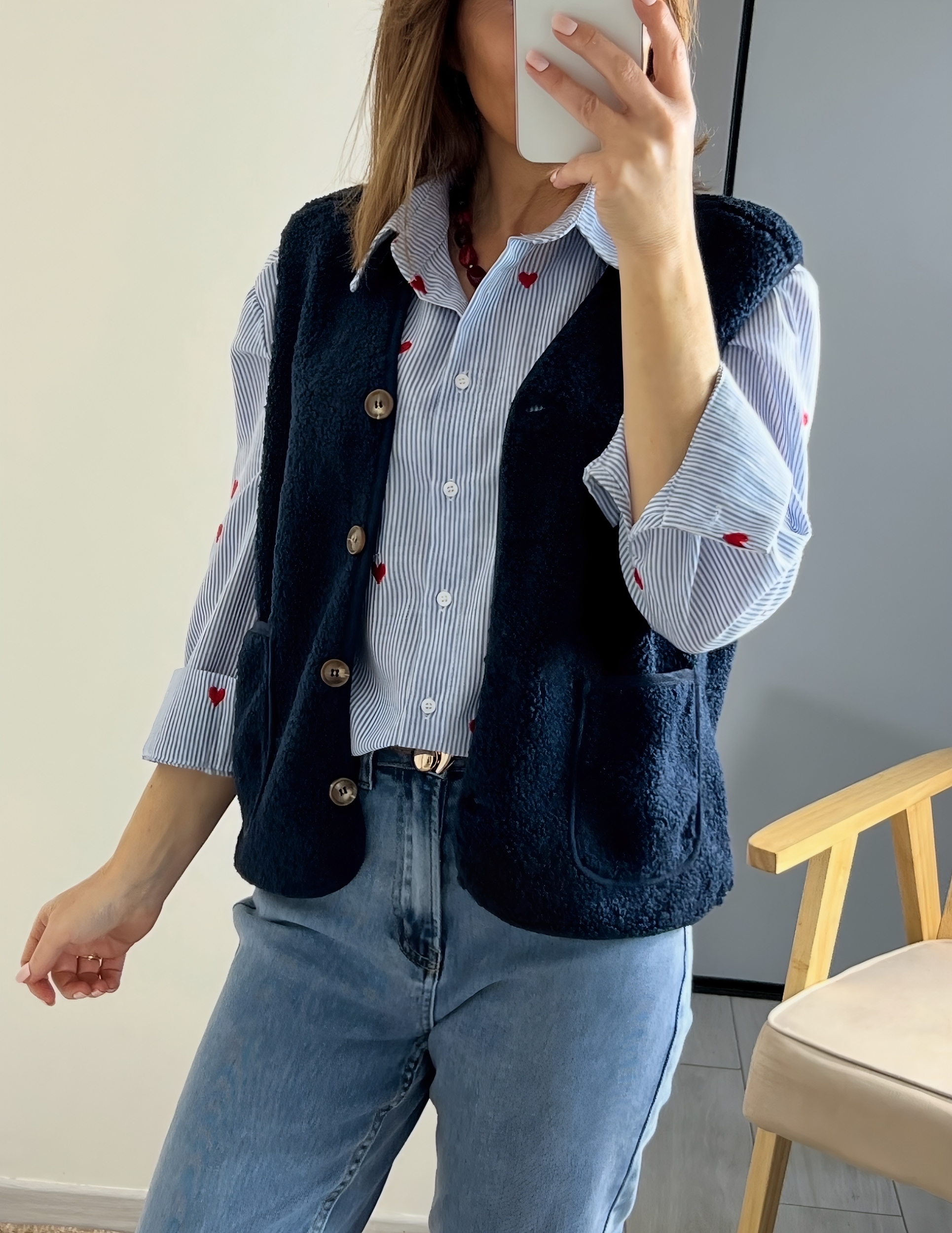 le gilet gabriel marine -1